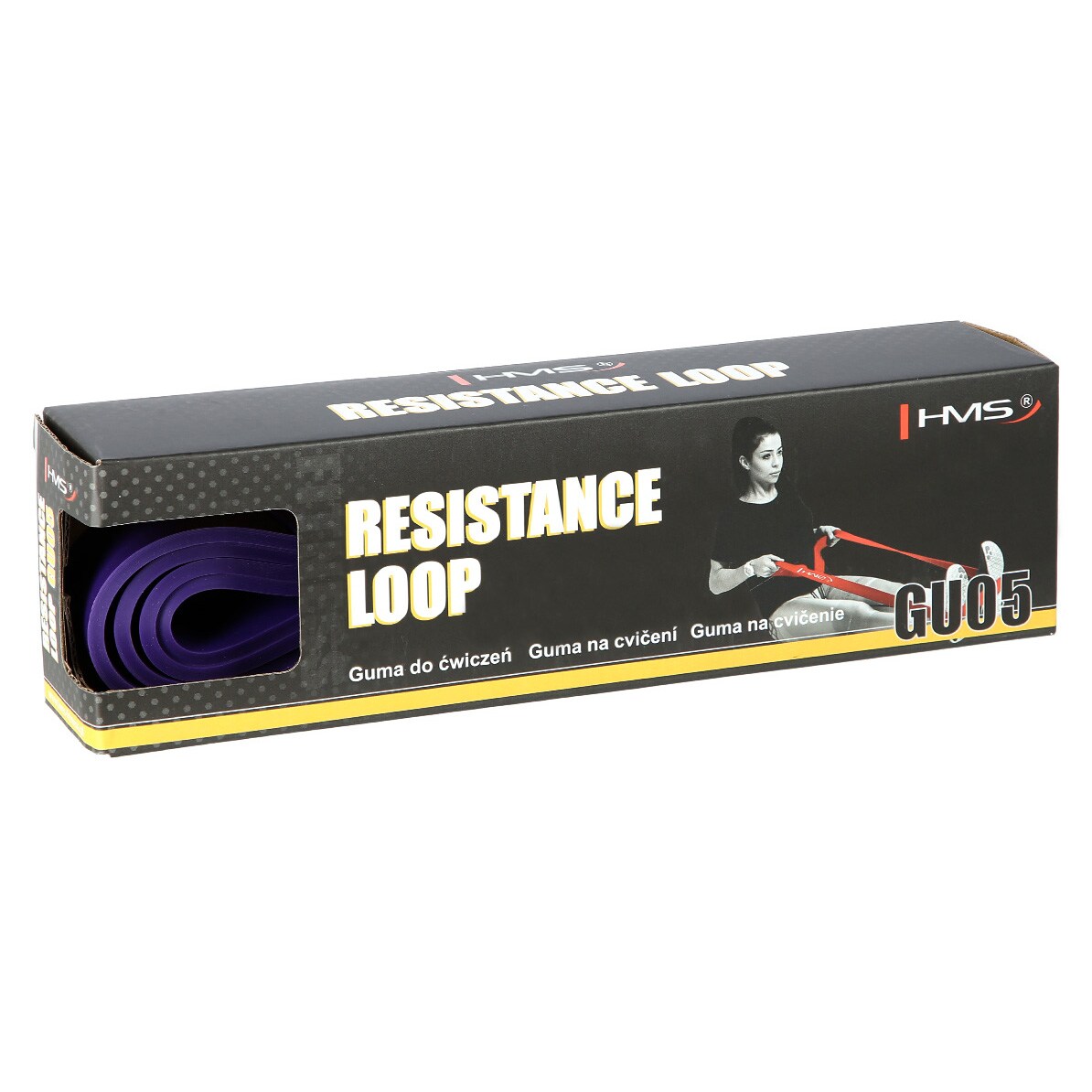 Bandă elastică pentru exerciții fizice HMS GU05 - Violet