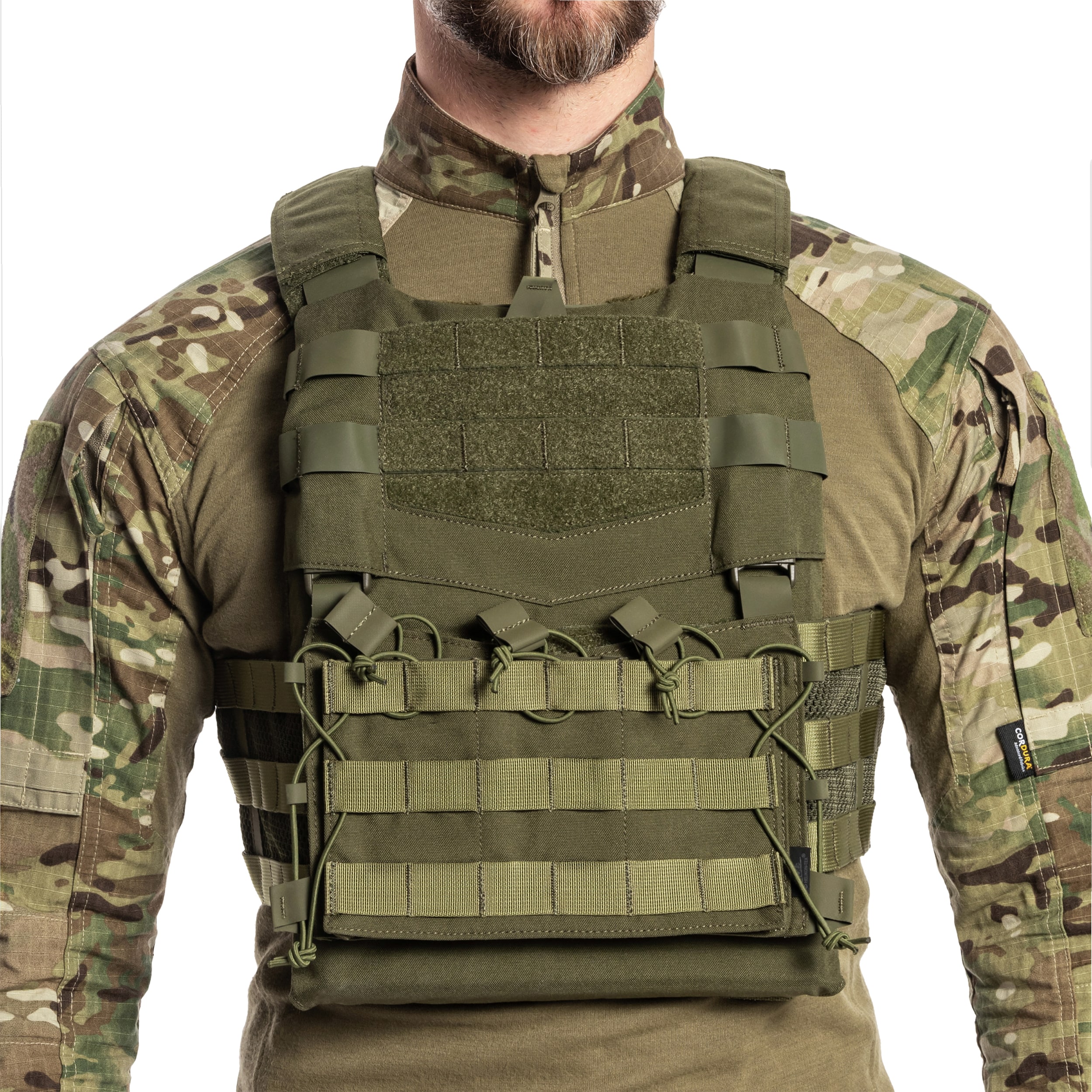 Vestă tactică modulară Helikon Guardian Military cu suport pentru plăci L - Olive