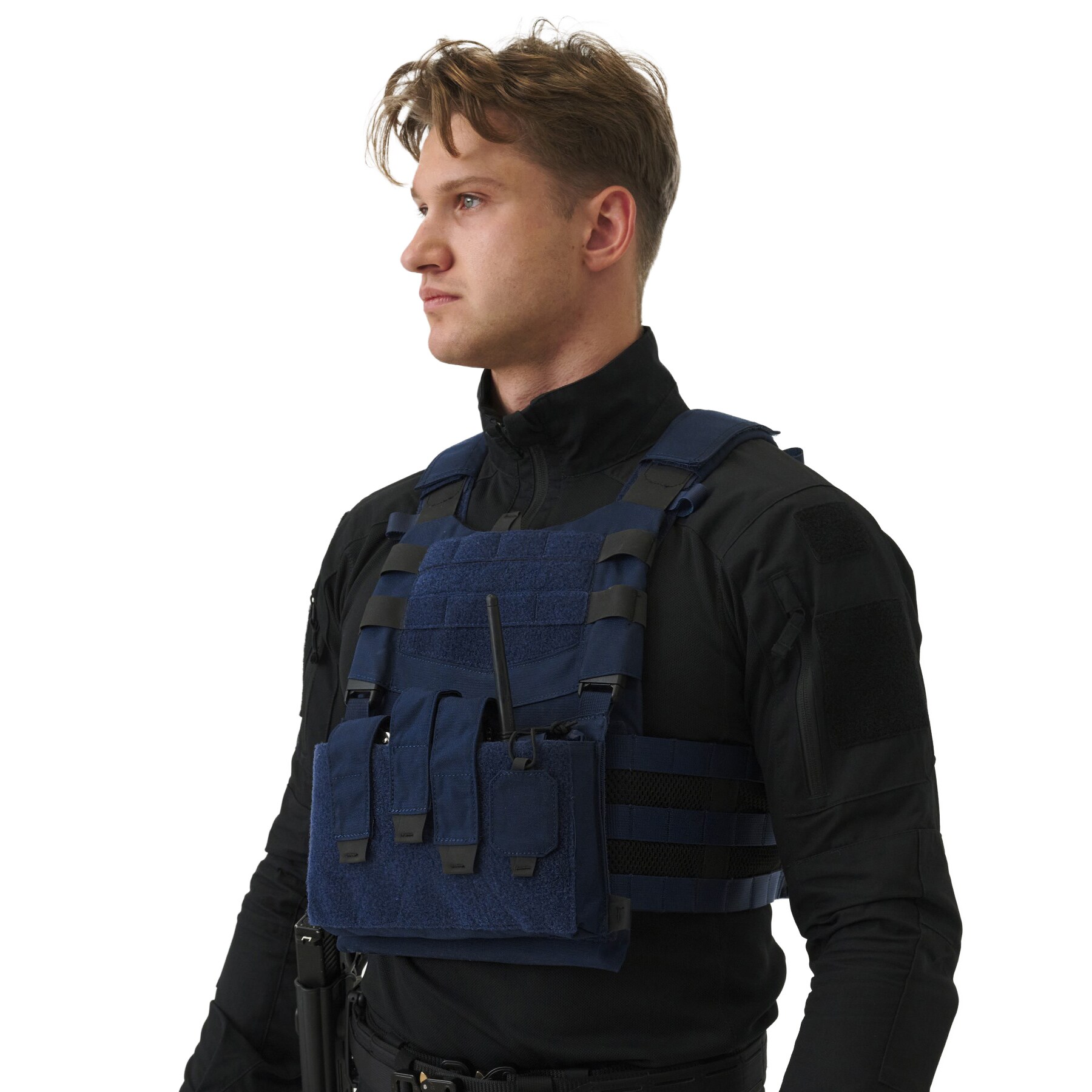 Vestă tactică modulară Helikon Guardian Law Enforcement cu suport pentru plăci M - Sentinel Blue