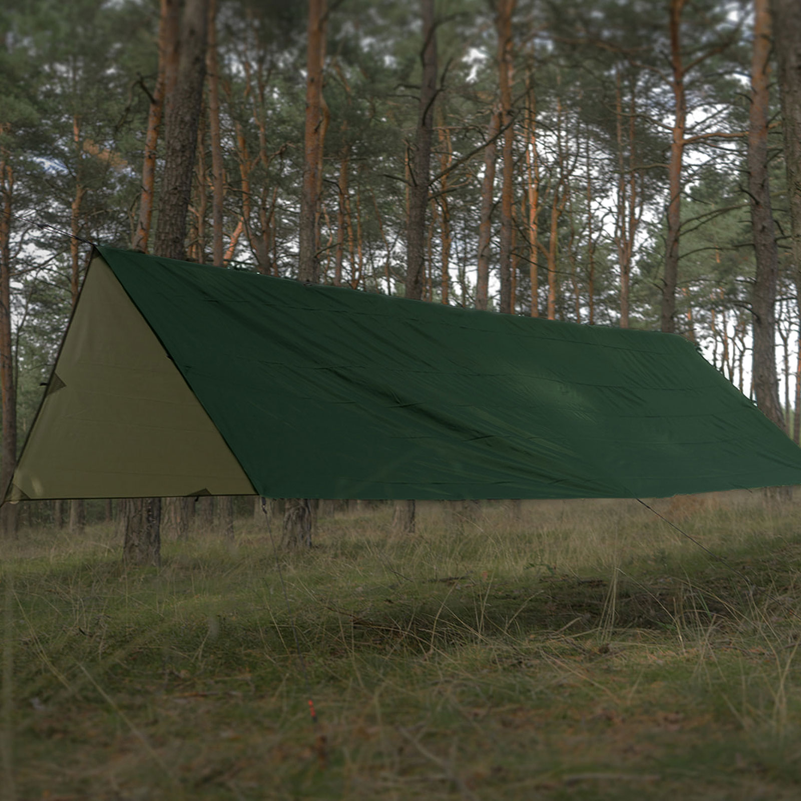 Prelată pentru camping TigerWood Termo Tarp 3 x 3 m - Green