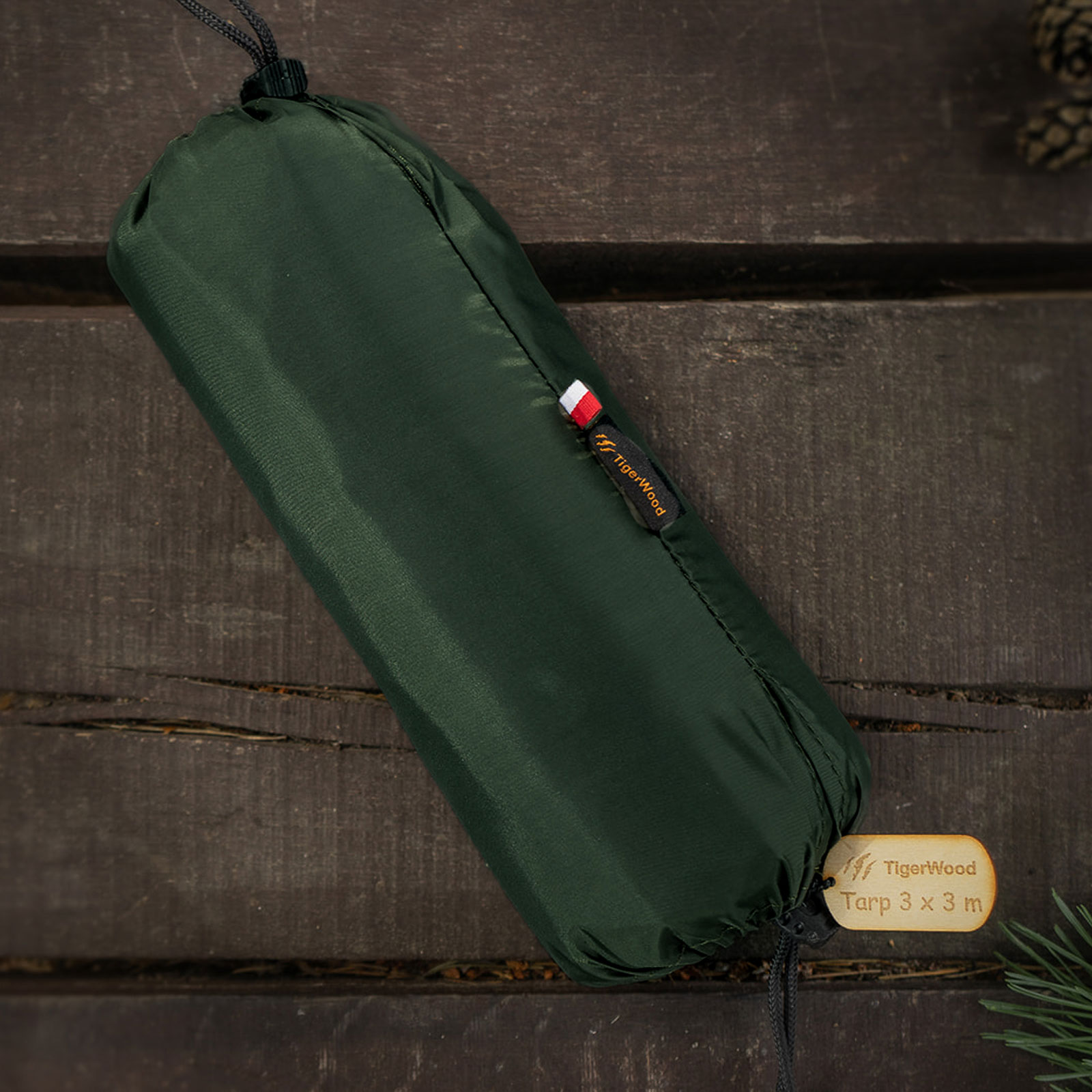 Prelată pentru camping TigerWood Termo Tarp 3 x 3 m - Green