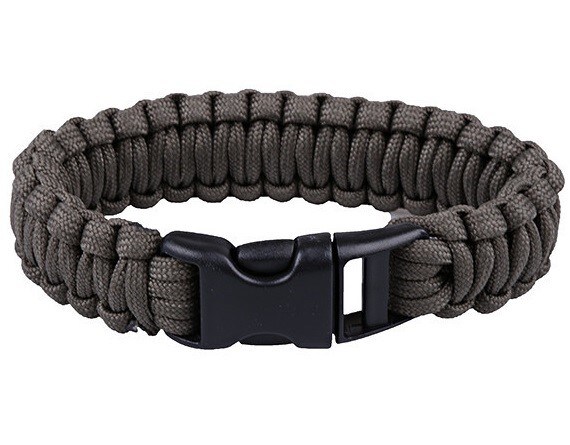 Brățară Paracord BCB 9 inch cu sistem de închidere tip pin lock dublu - Olive Drab