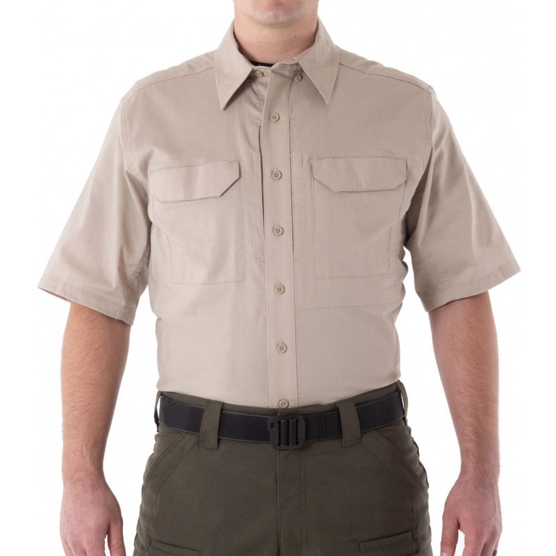 Cămașă tactică First Tactical V2 Tactical Short Sleeve - Kaki