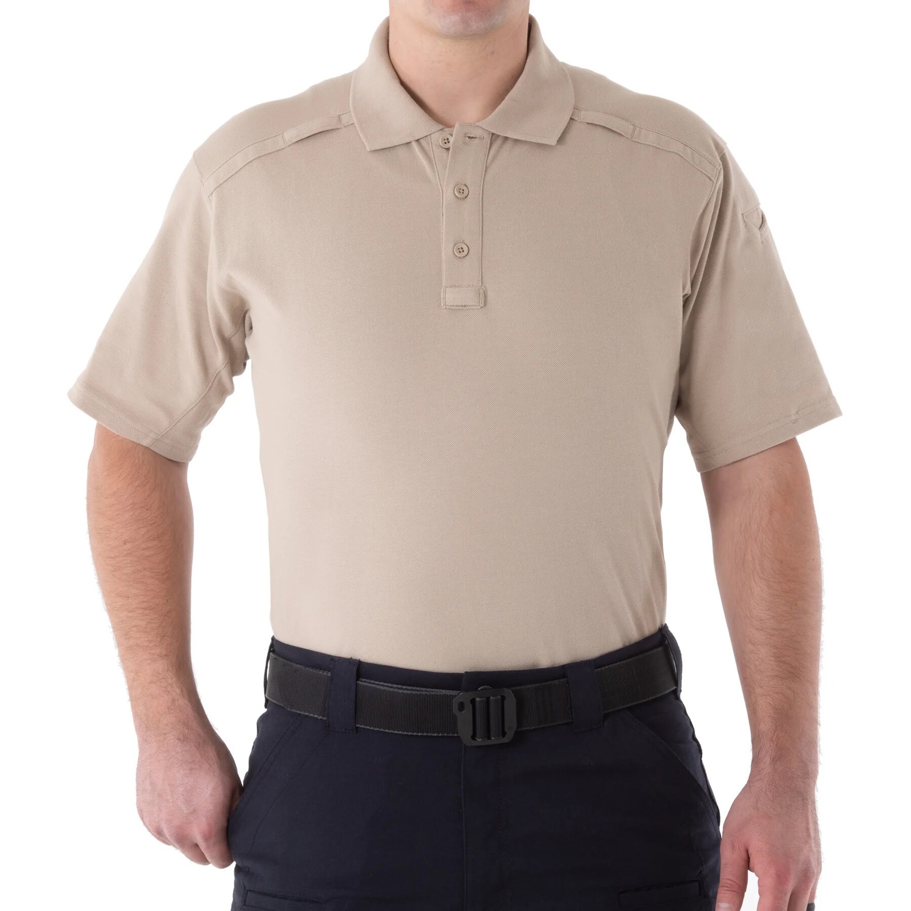 Tricou polo First Tactical Cotton - Kaki