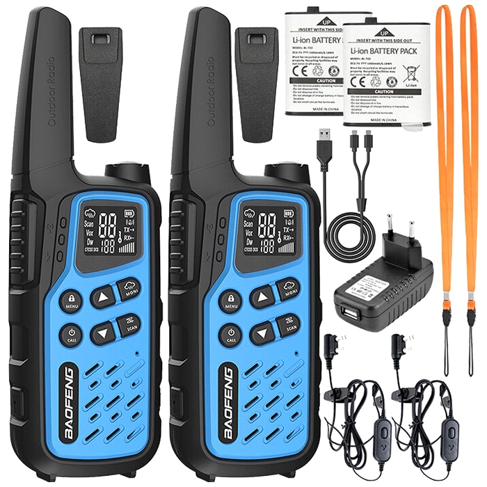 Radiotelefon Baofeng BF-T25E PMR 2 buc. - Blue