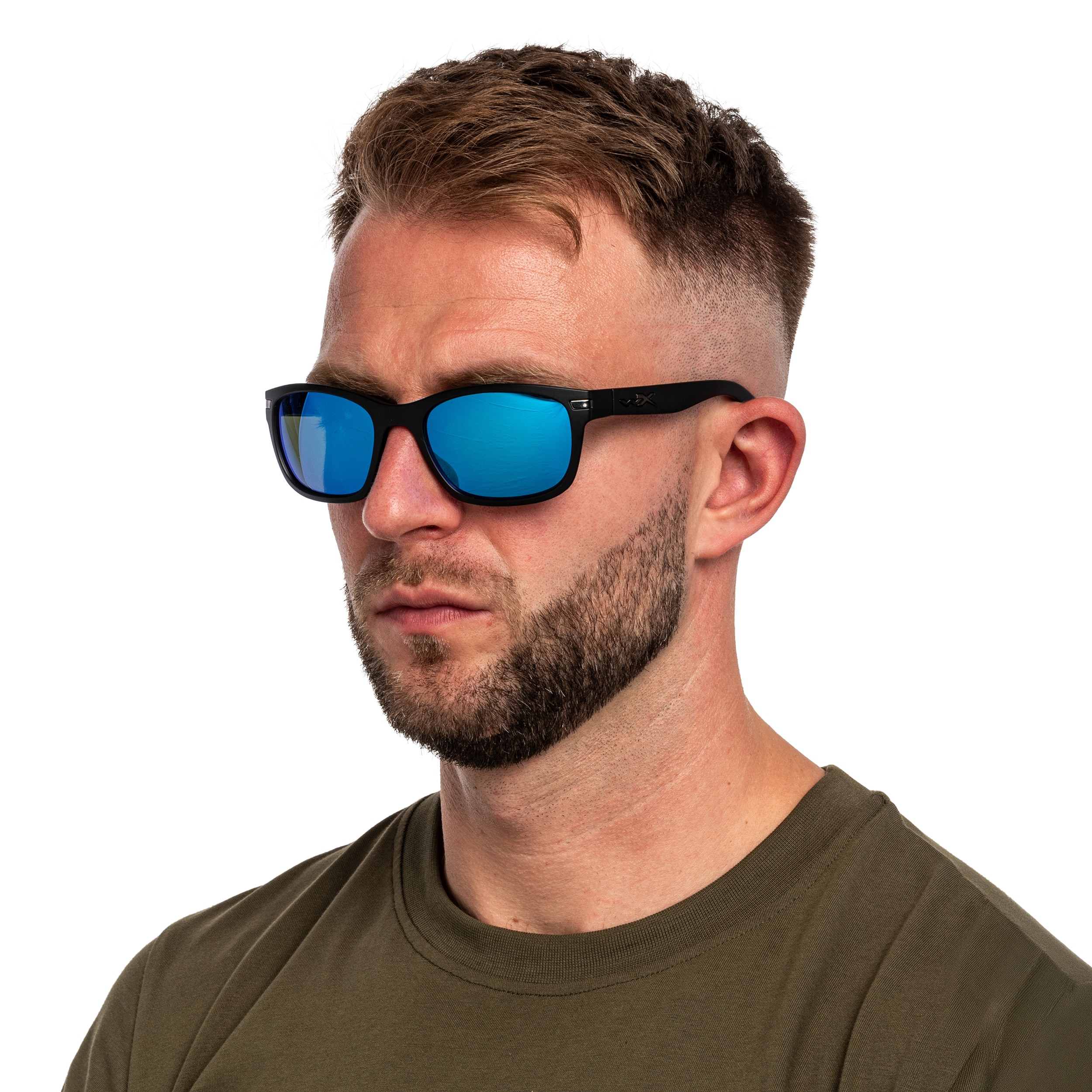 Ochelari tactici Wiley X Helix - Captivate Polarized Blue Mirror/Matte Black