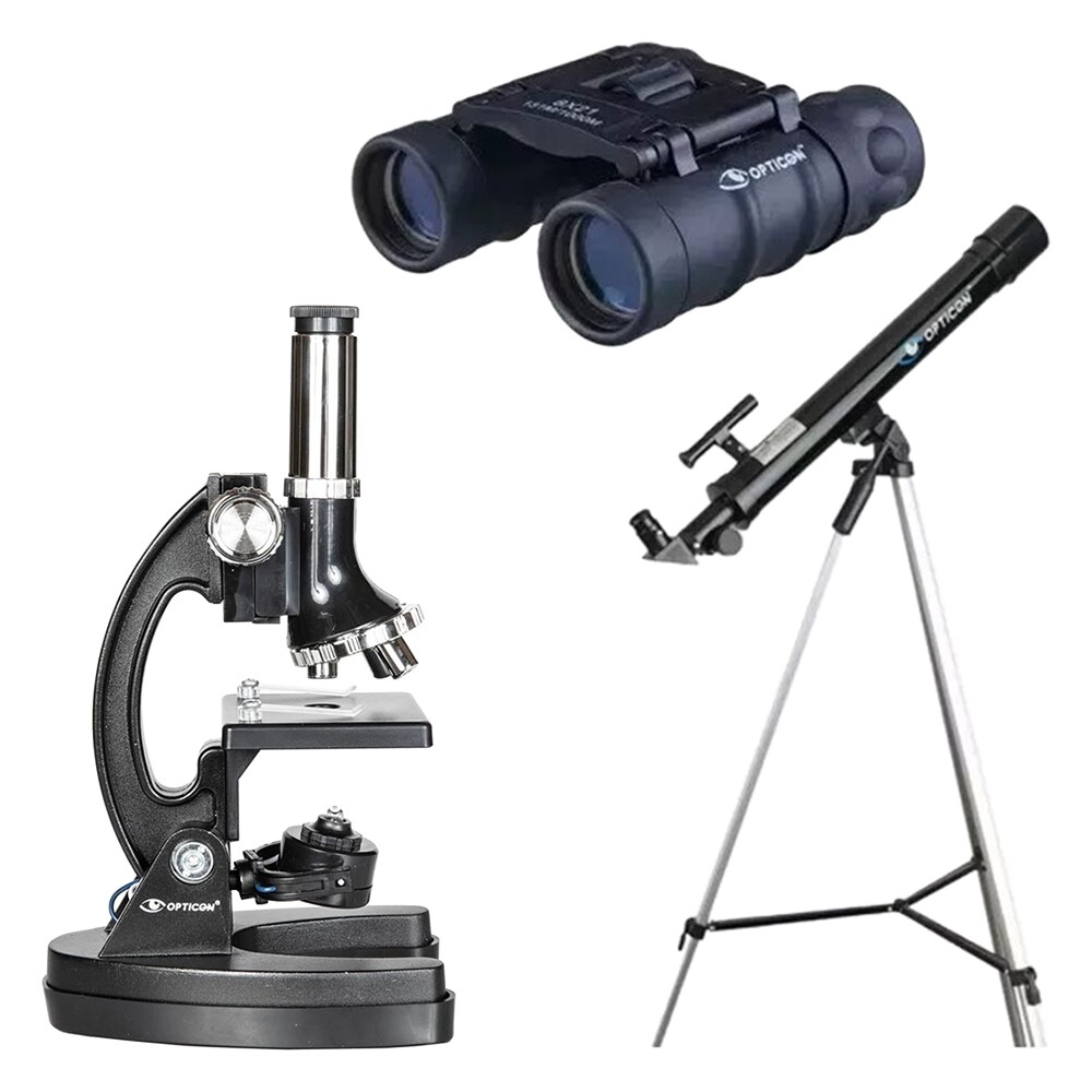 Set educațional: telescop Opticon ScienceMaster SE 2.0  + microscop + binoclu + accesorii
