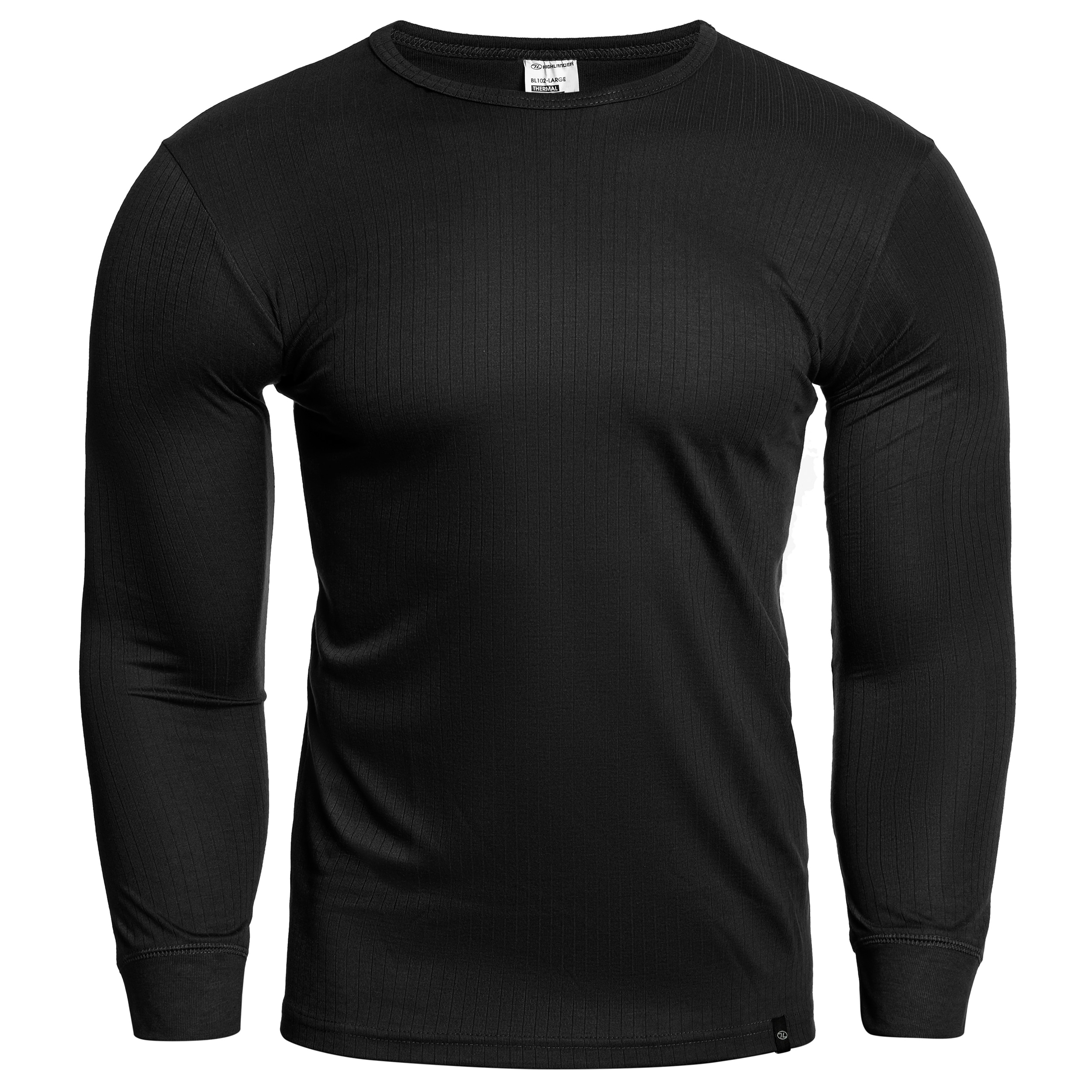 Tricou termoactiv Highlander Outdoor Thermal Base Layer Long Sleeve - Black
