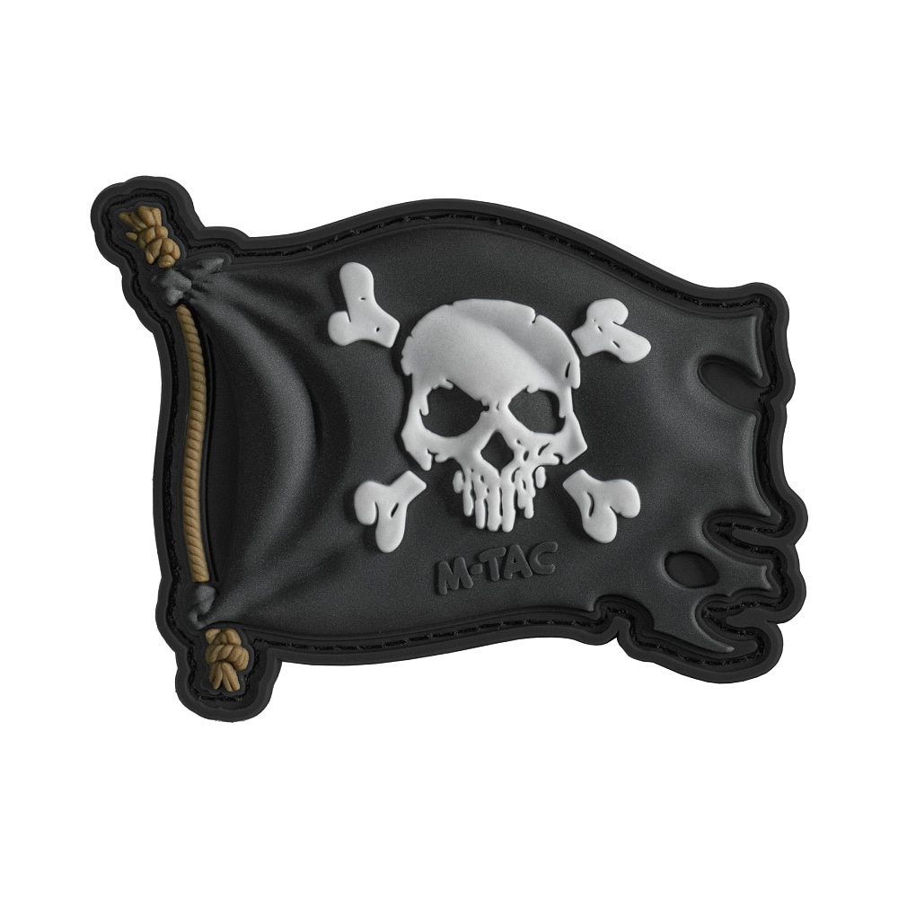 Patch - emblemă M-Tac Jolly Roger 3D PVC - Black