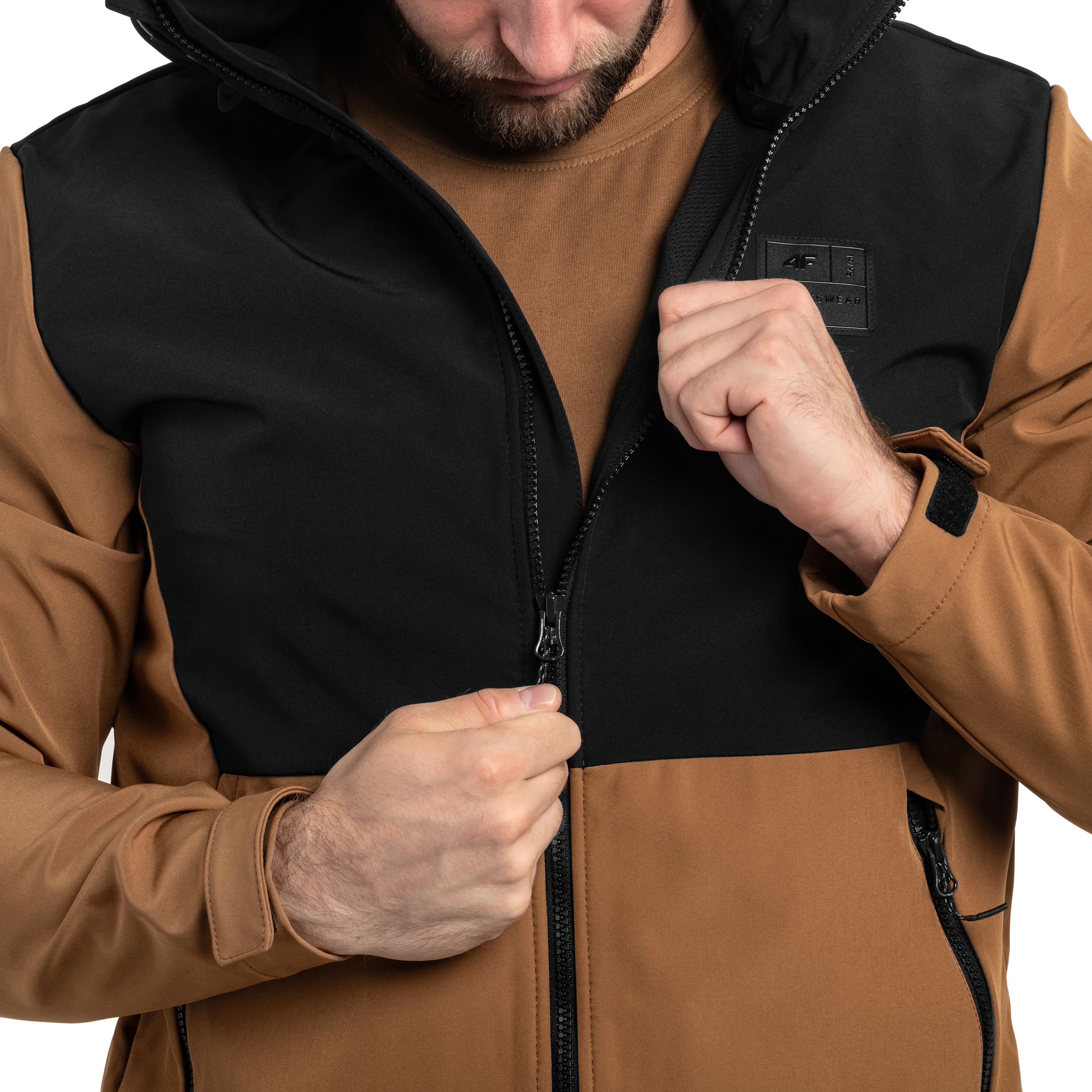 Geacă 4F Softshell TSOFM155 - Maro