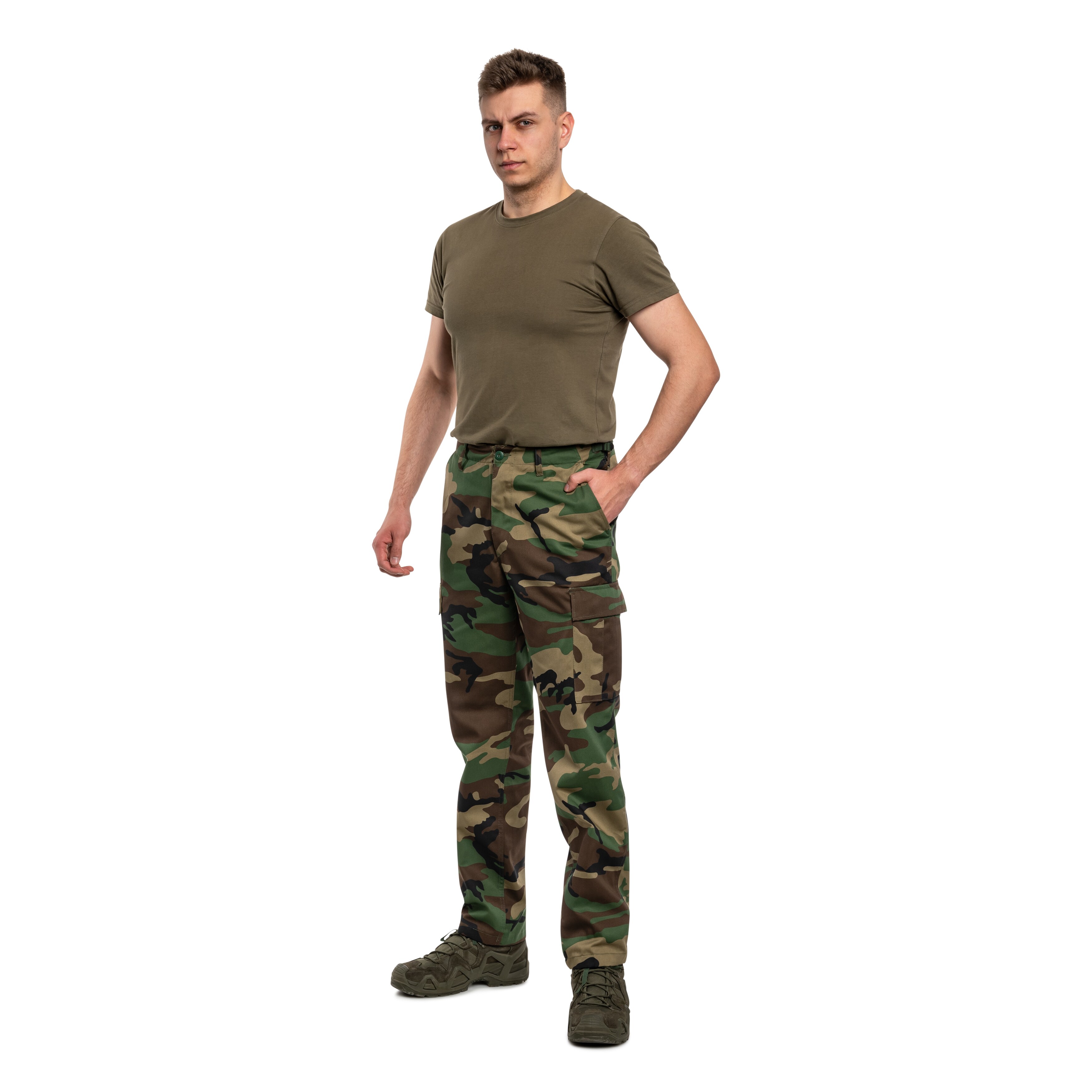 Pantaloni militari MFH US Combat BDU - Woodland
