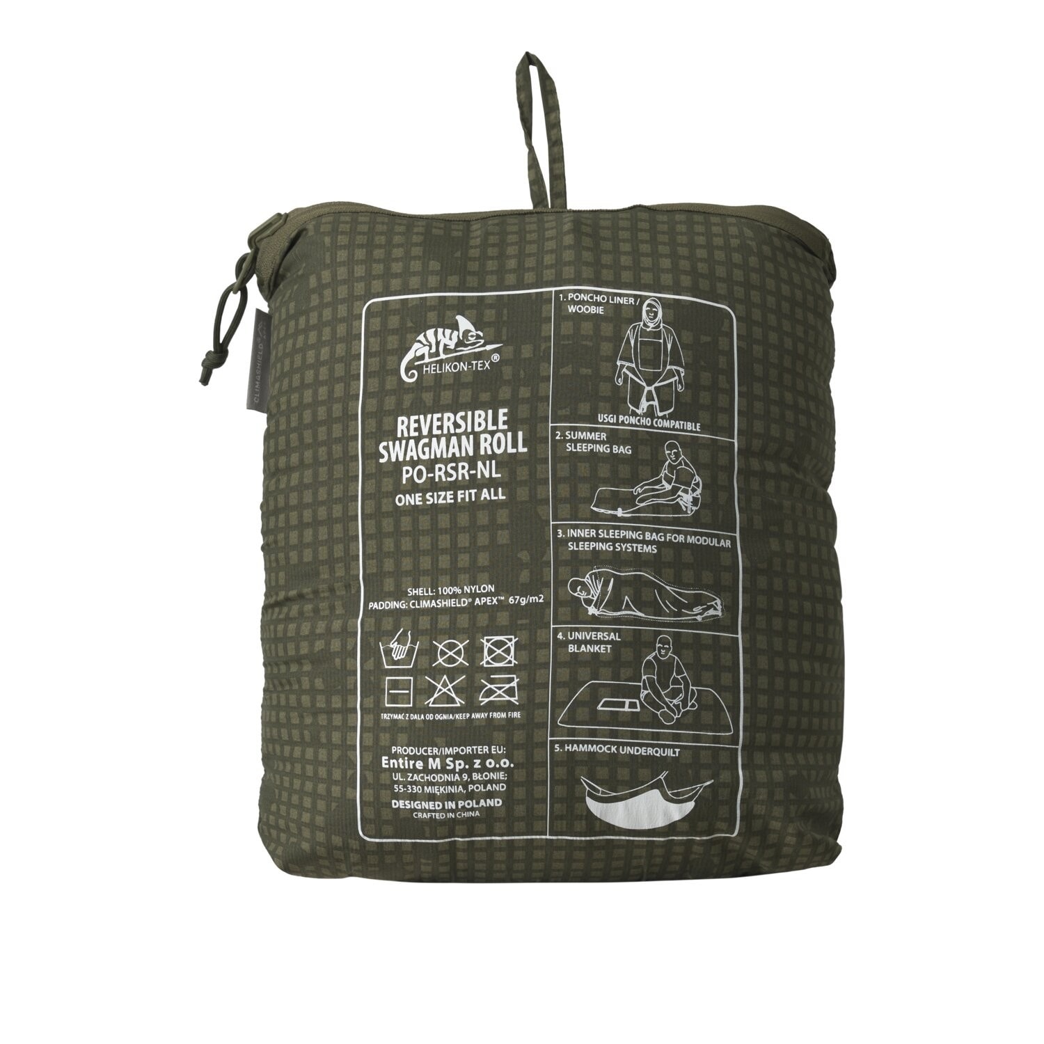 Poncho cu două fețe Helikon Swagman Roll cu funcția de sac de dormit - Desert Night Camo/US Desert