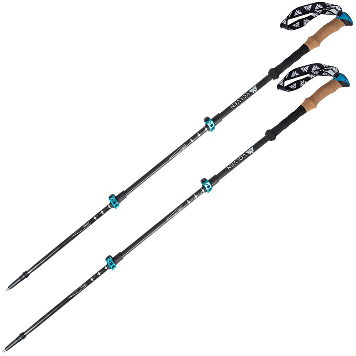 Bețe de trekking Volven Adventure Carbon - Bleu