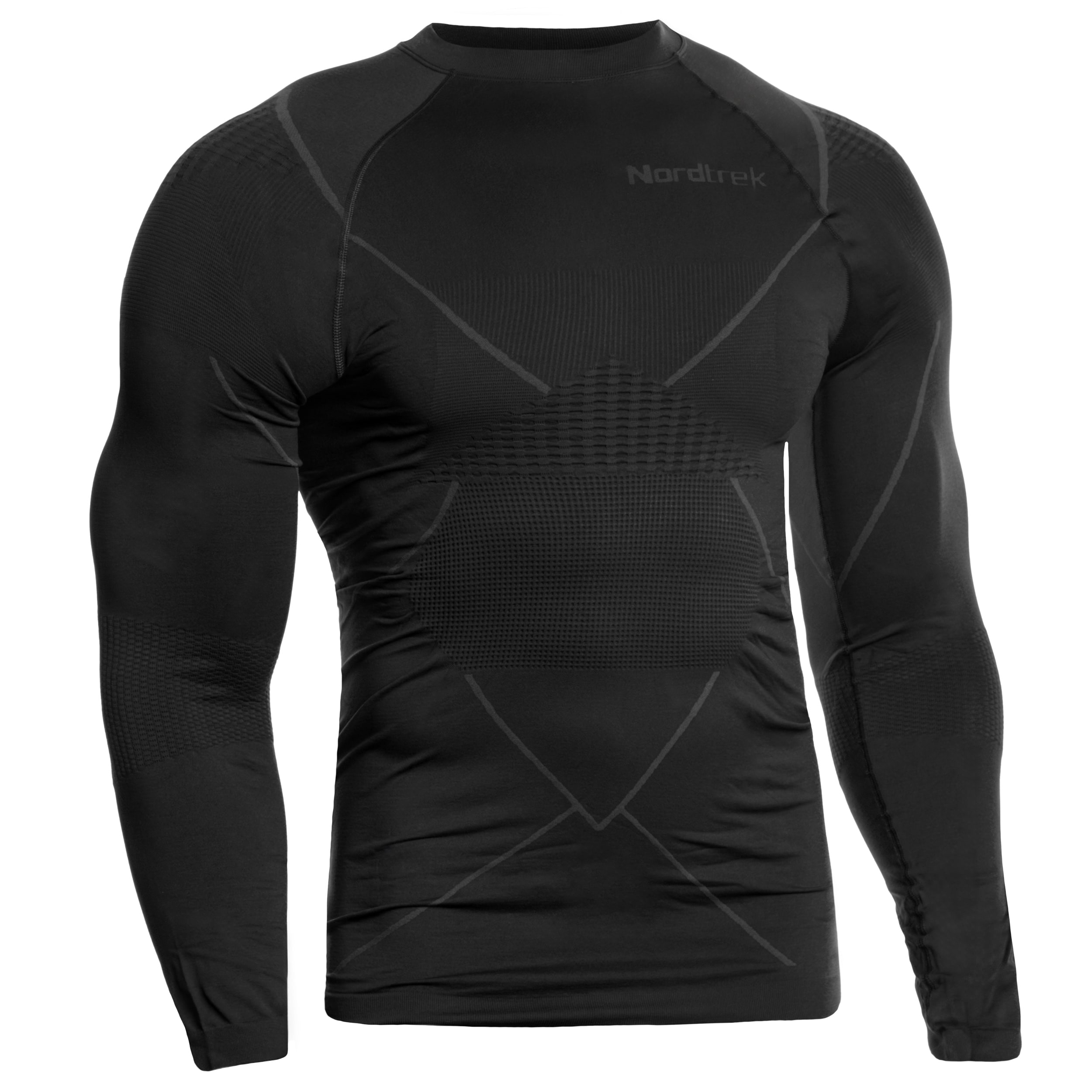 Tricou termoactiv FreeNord Logan Long Sleeve - Black