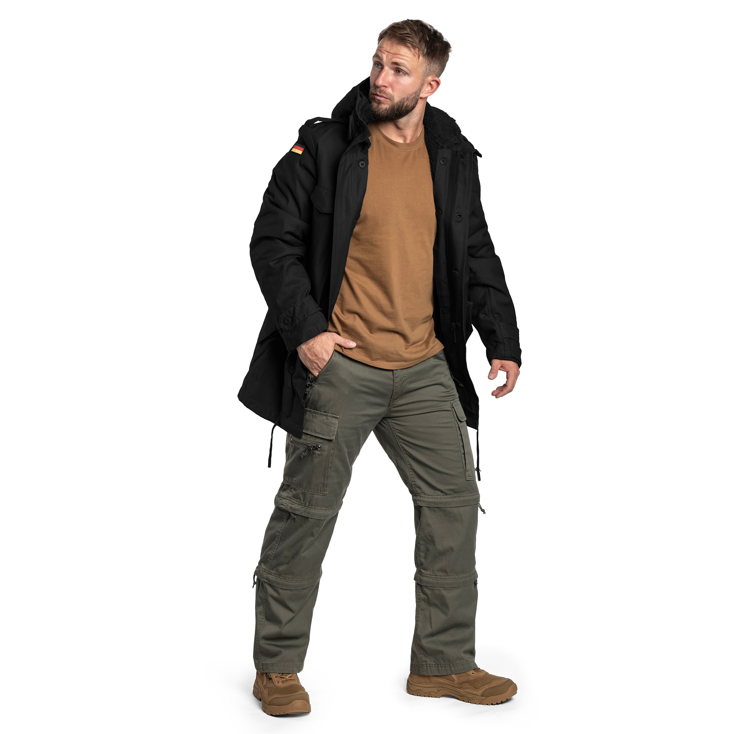 Geacă Brandit BW Parka Flag - Black