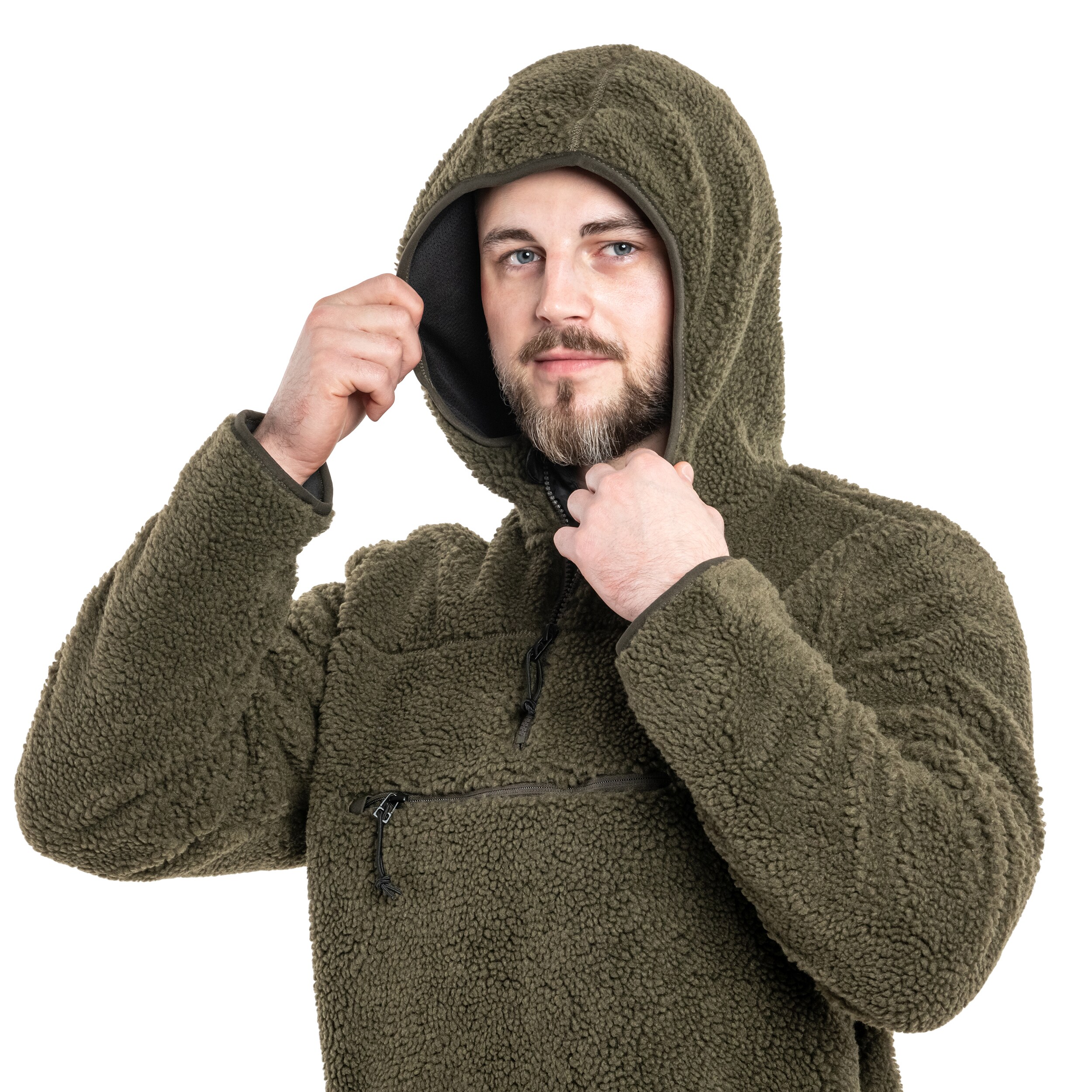 Bluză Brandit Teddyfleece Worker Pullover - Olive