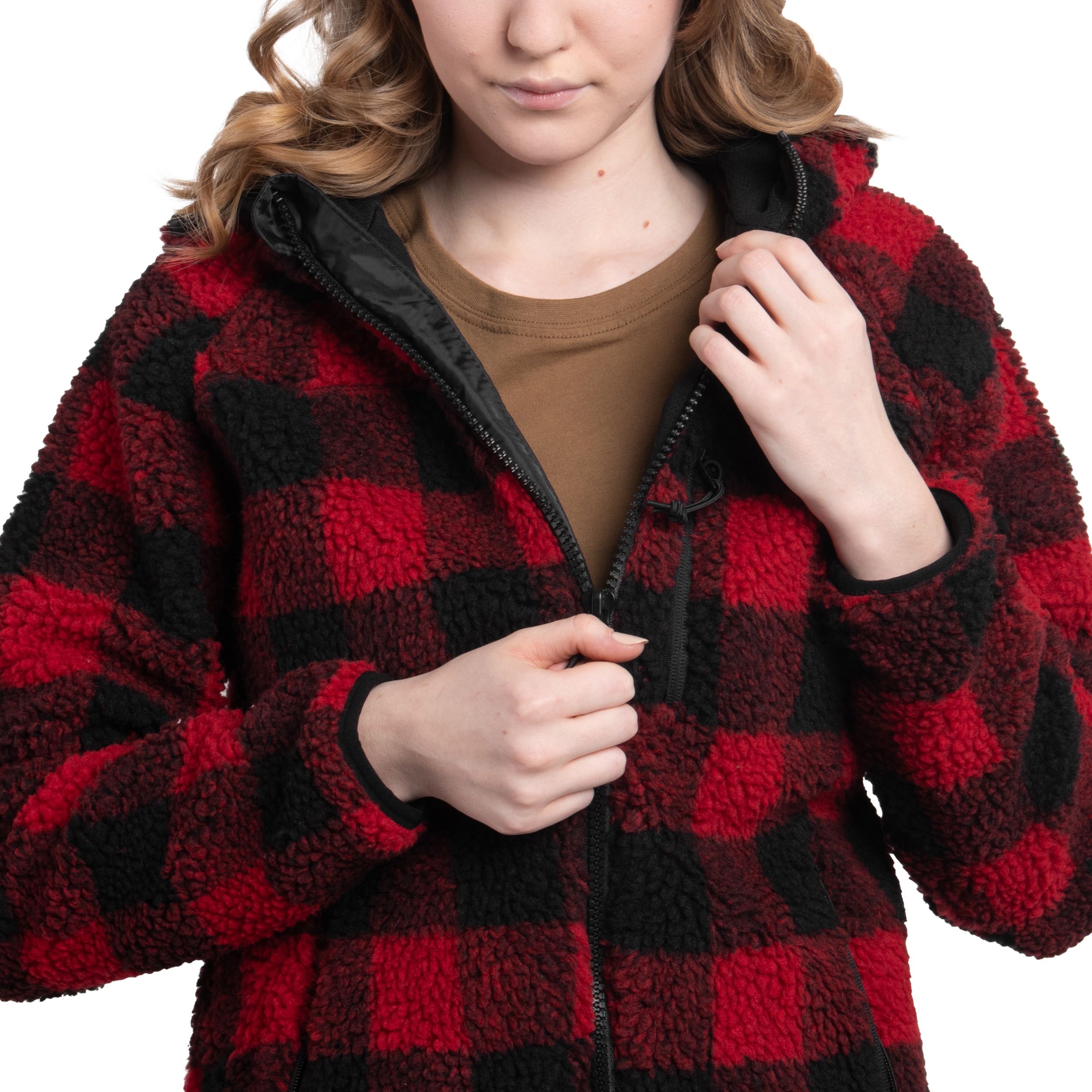 Geacă de damă Brandit Teddyfleece Jacket - Red/Black