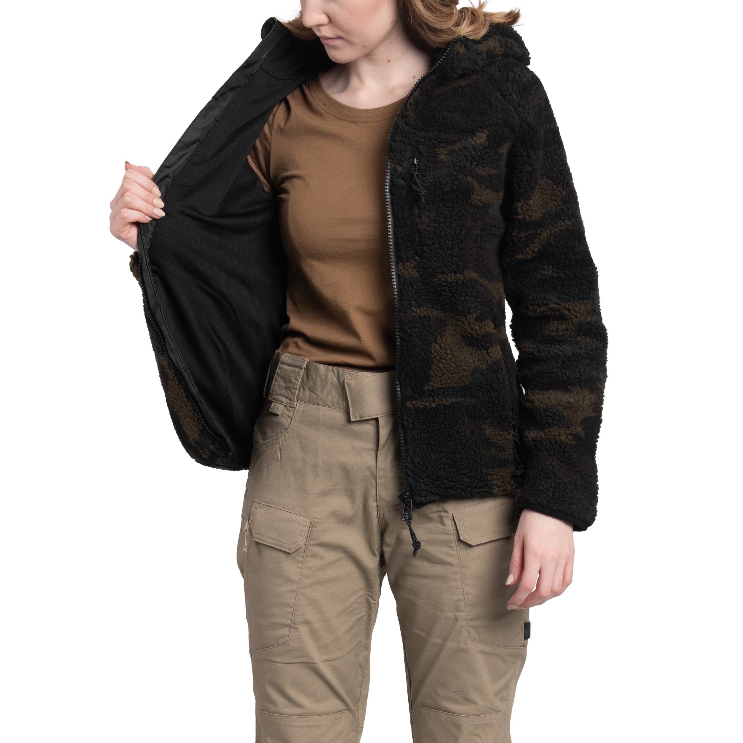 Geacă de damă Brandit Teddyfleece Jacket - Woodland