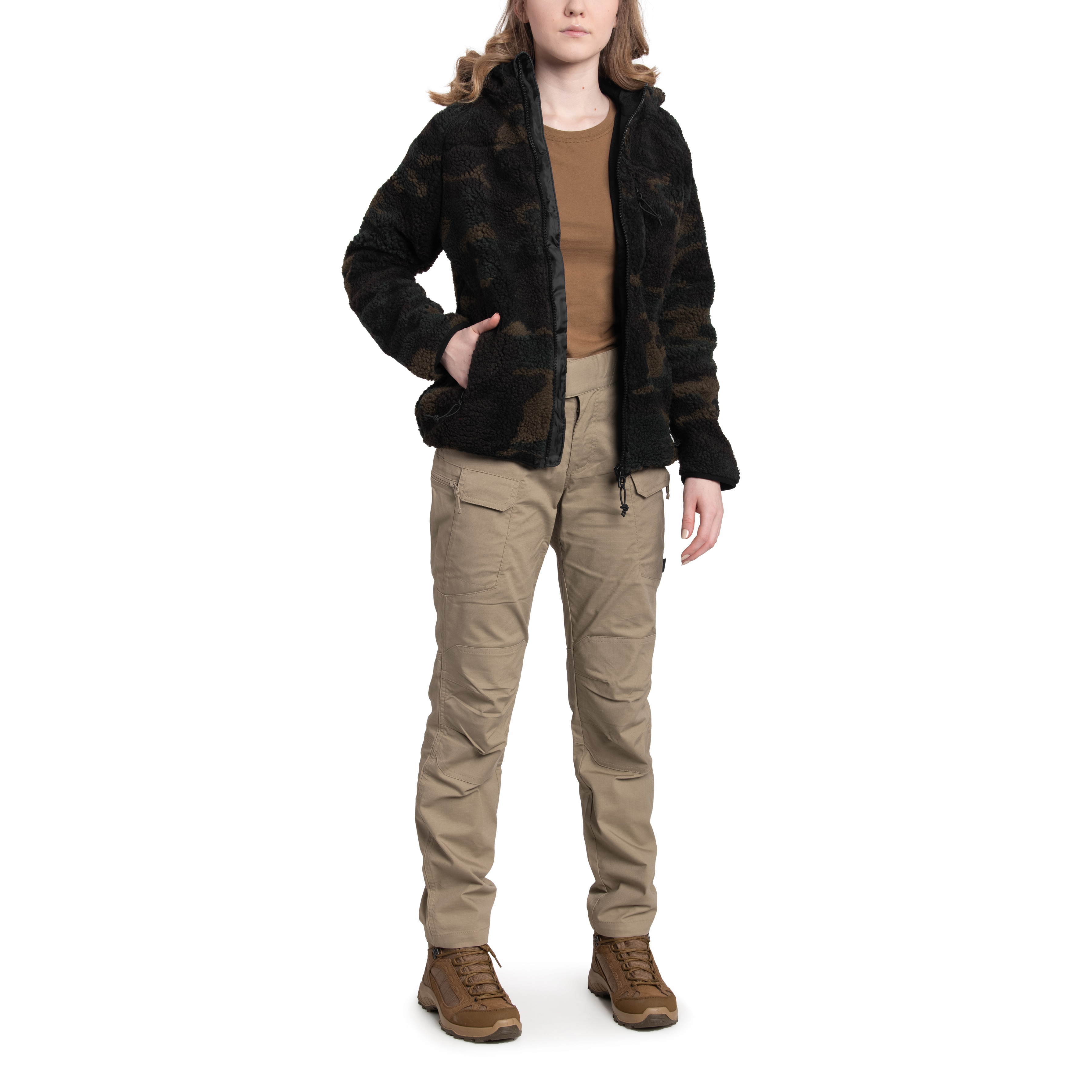 Geacă de damă Brandit Teddyfleece Jacket - Woodland