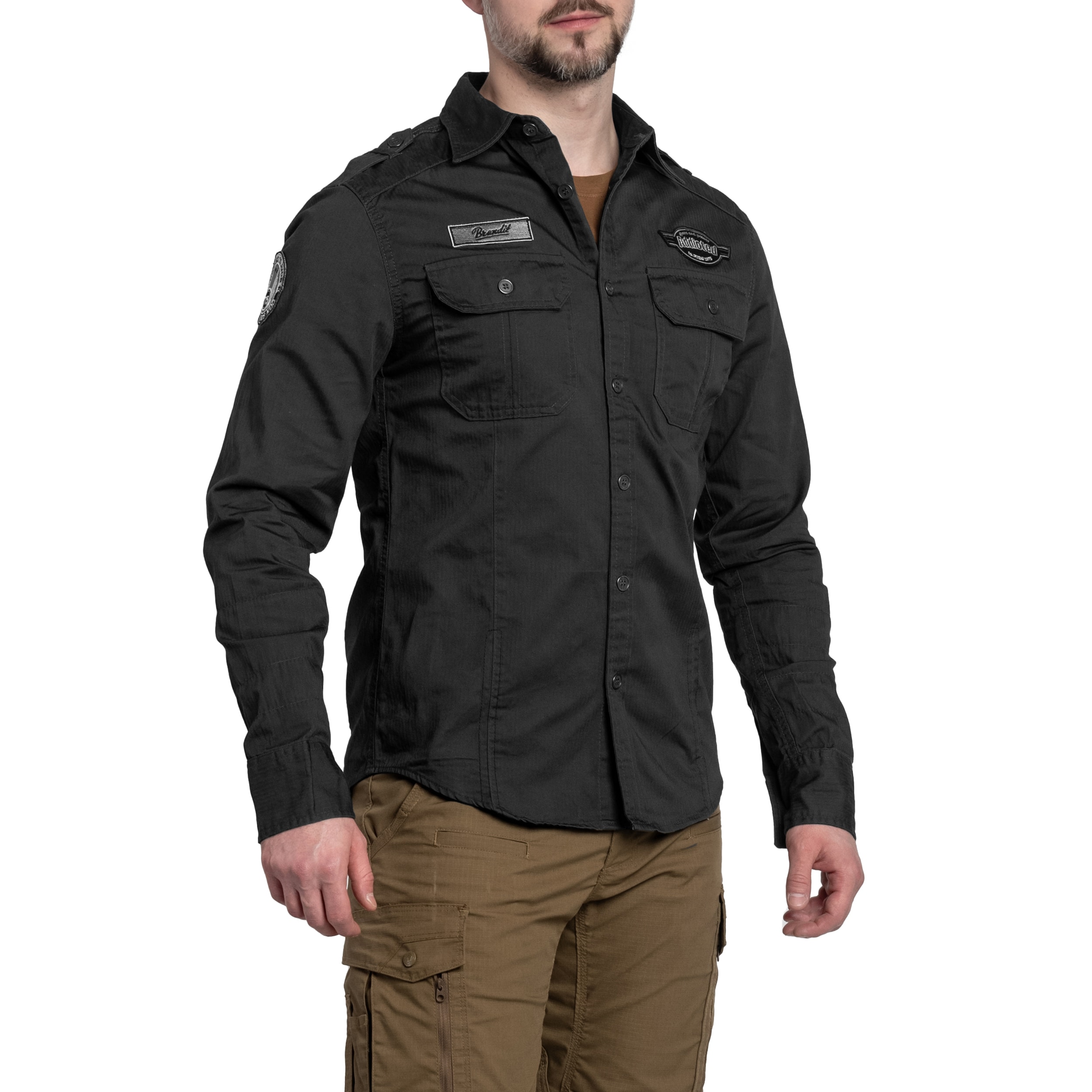 Cămașă Brandit Luis Vintage Shirt - Black