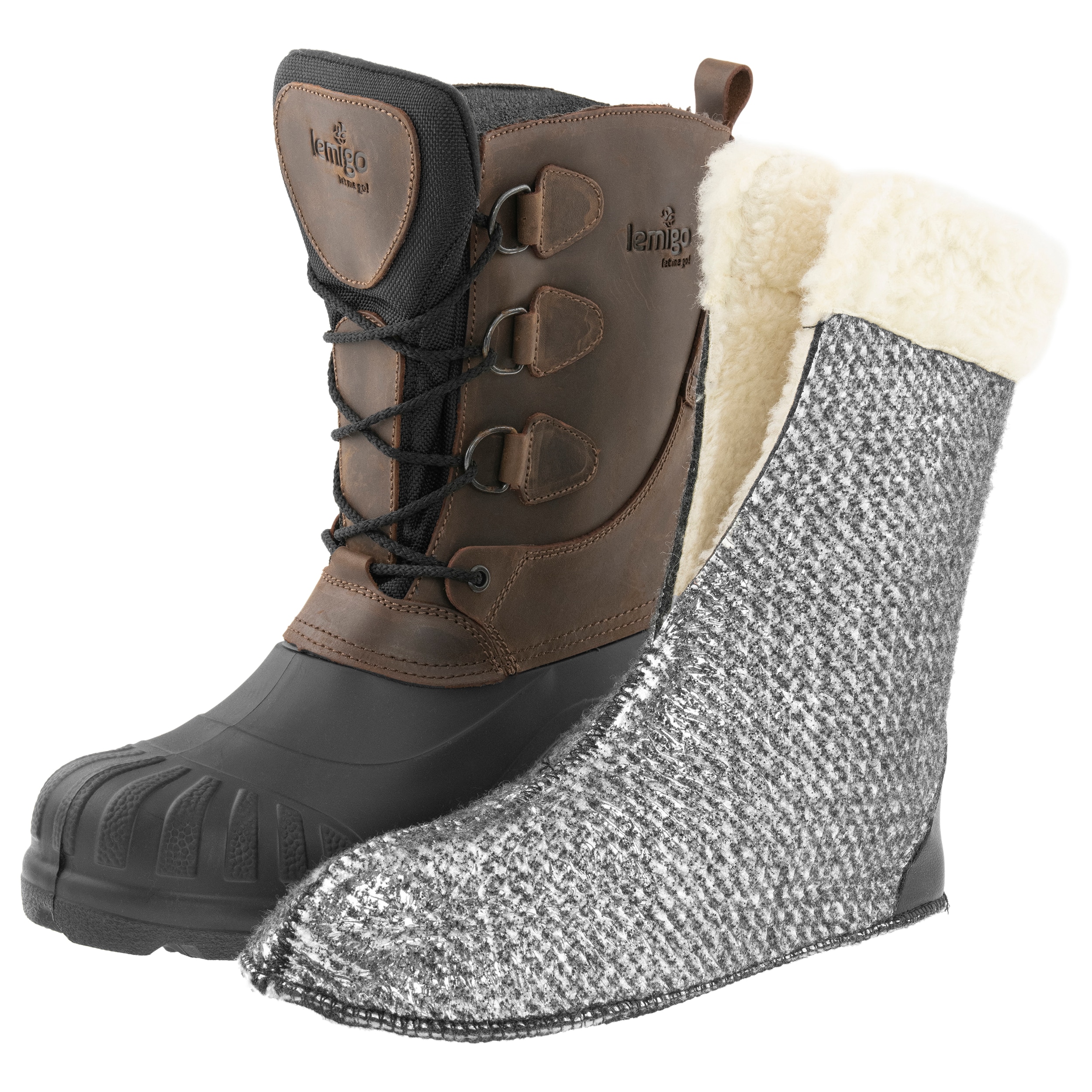 Cizme de zăpadă Lemigo King 821 - Brown