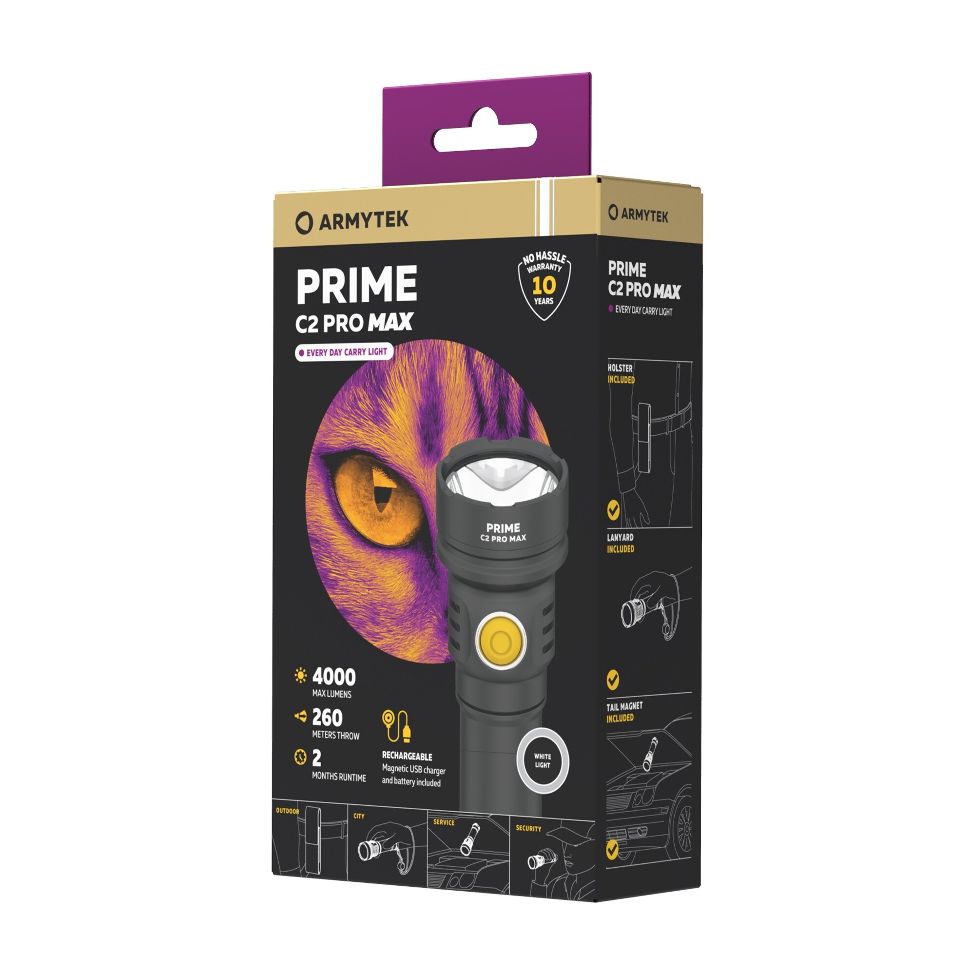 Lanternă Armytek Prime C2 Pro MAX White - 4000 lumeni