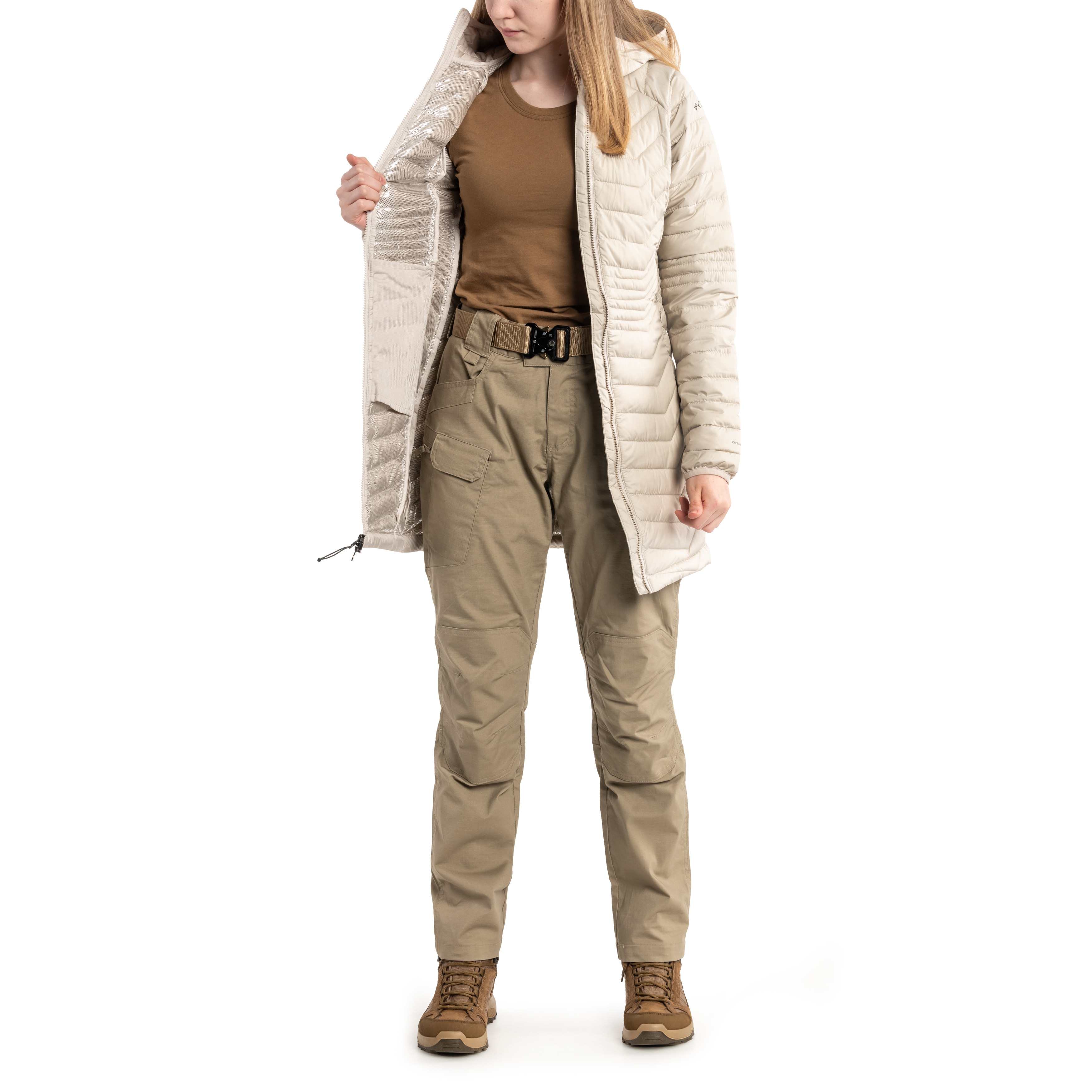 Geacă de damă Columbia Powder Lite Mid Jacket - Dark Stone