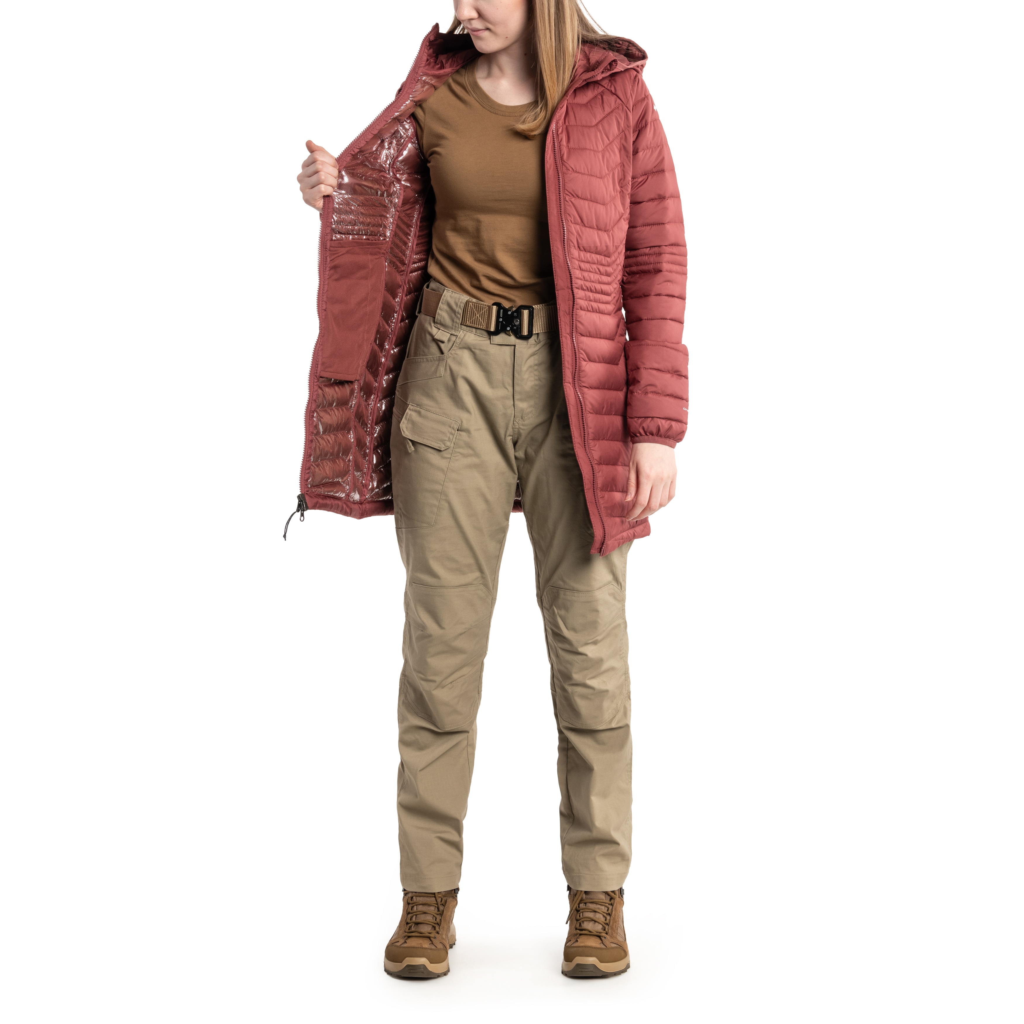 Geacă de damă Columbia Powder Lite Mid Jacket - Beetroot