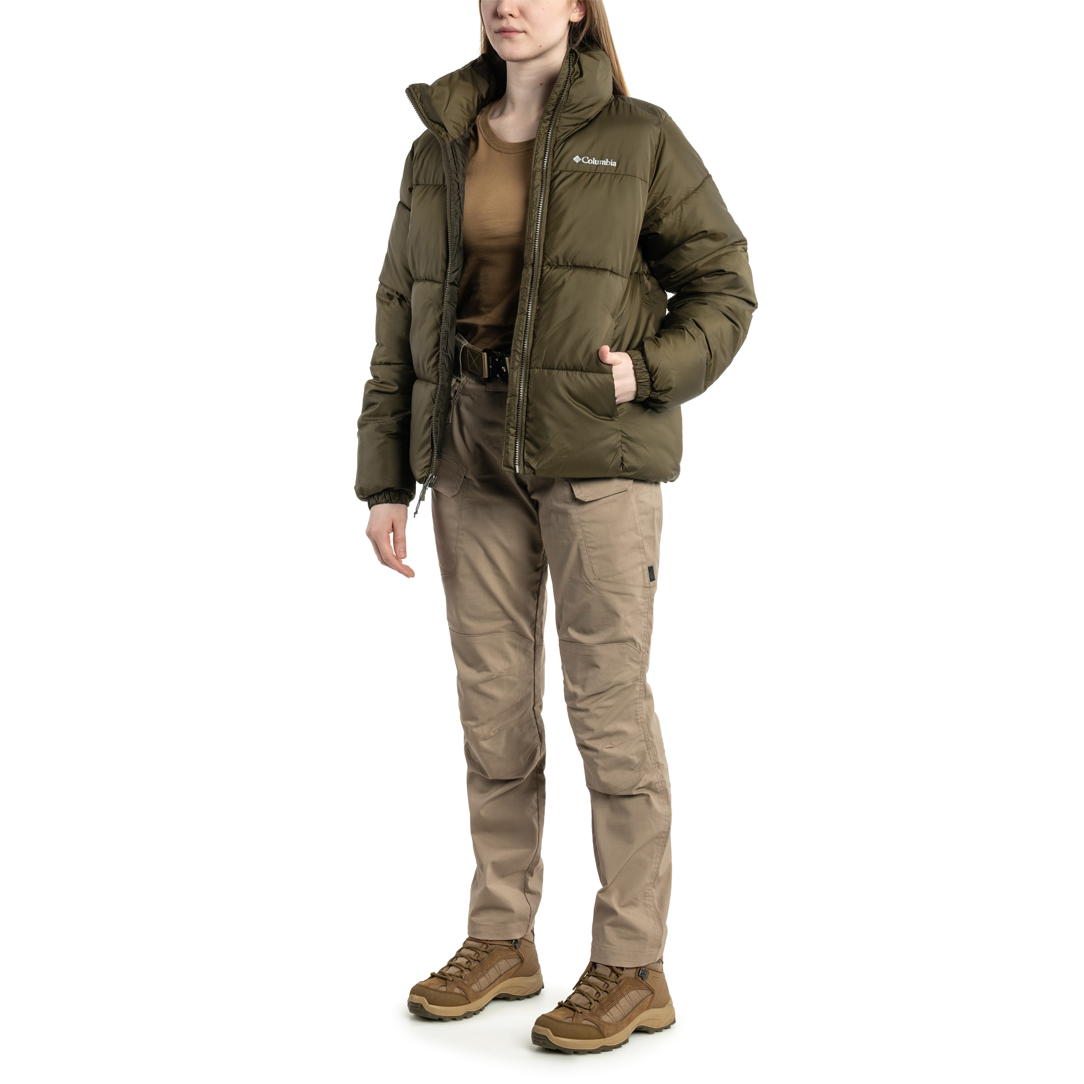 Geacă de damă Columbia Puffect Jacket - Olive Green