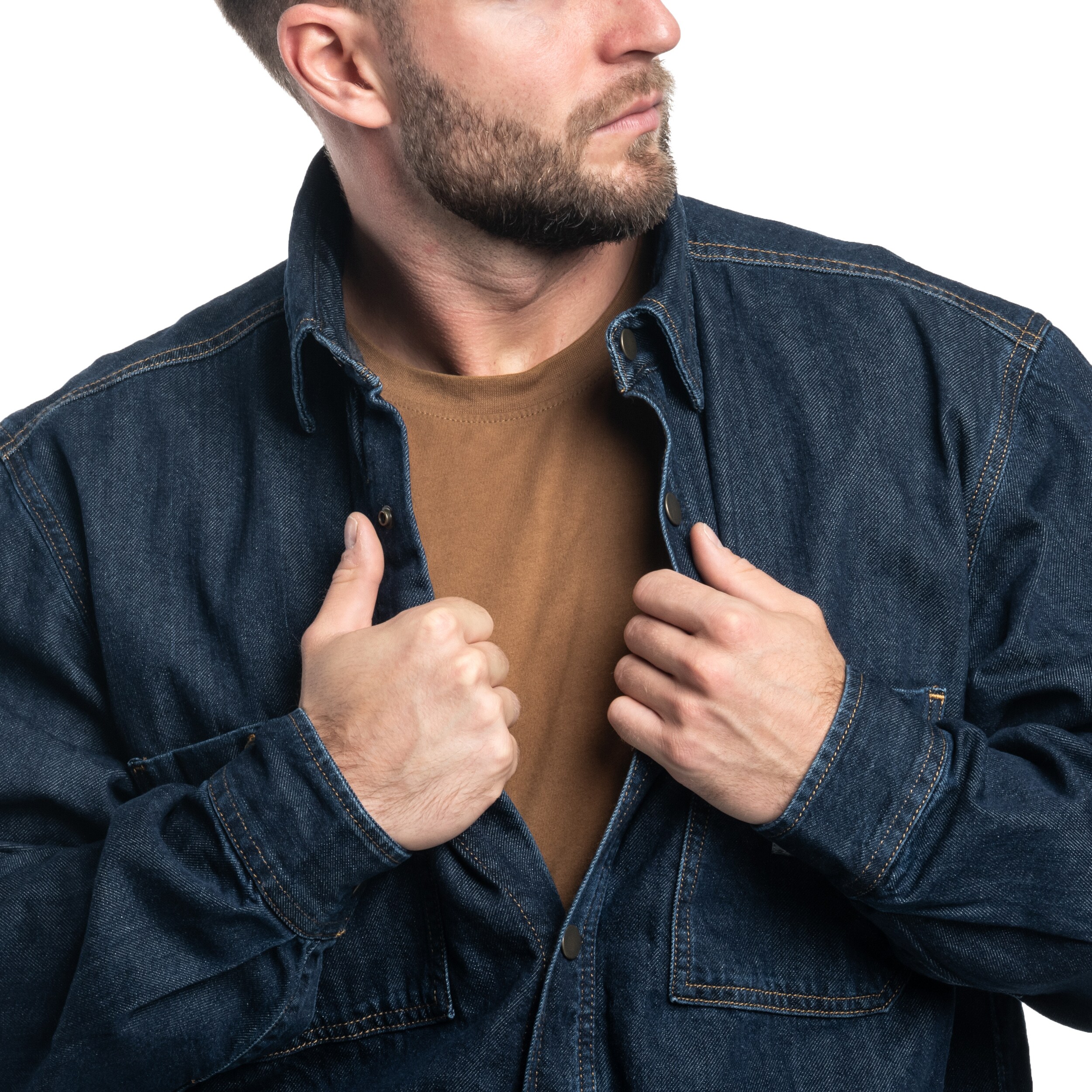 Cămașă Carhartt Relaxed Denim Glacier Fleece Lined - Navy Blue