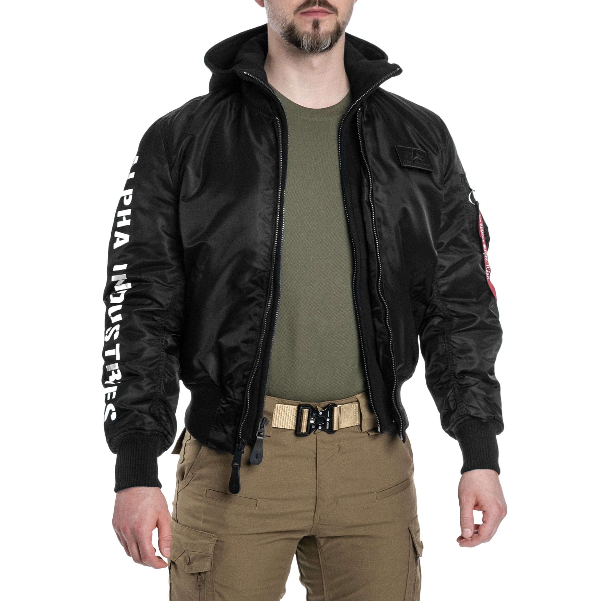 Geacă Alpha Industries MA-1 D-Tec SE - Black/Reflective