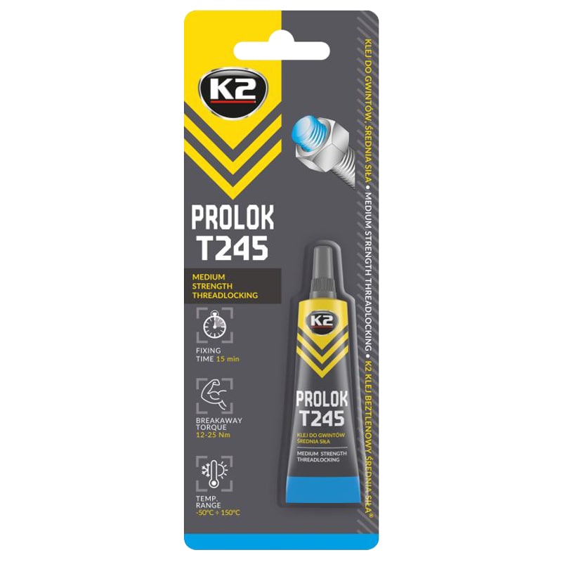 Adeziv pentru filete K2 Prolok 6 ml - Albastru