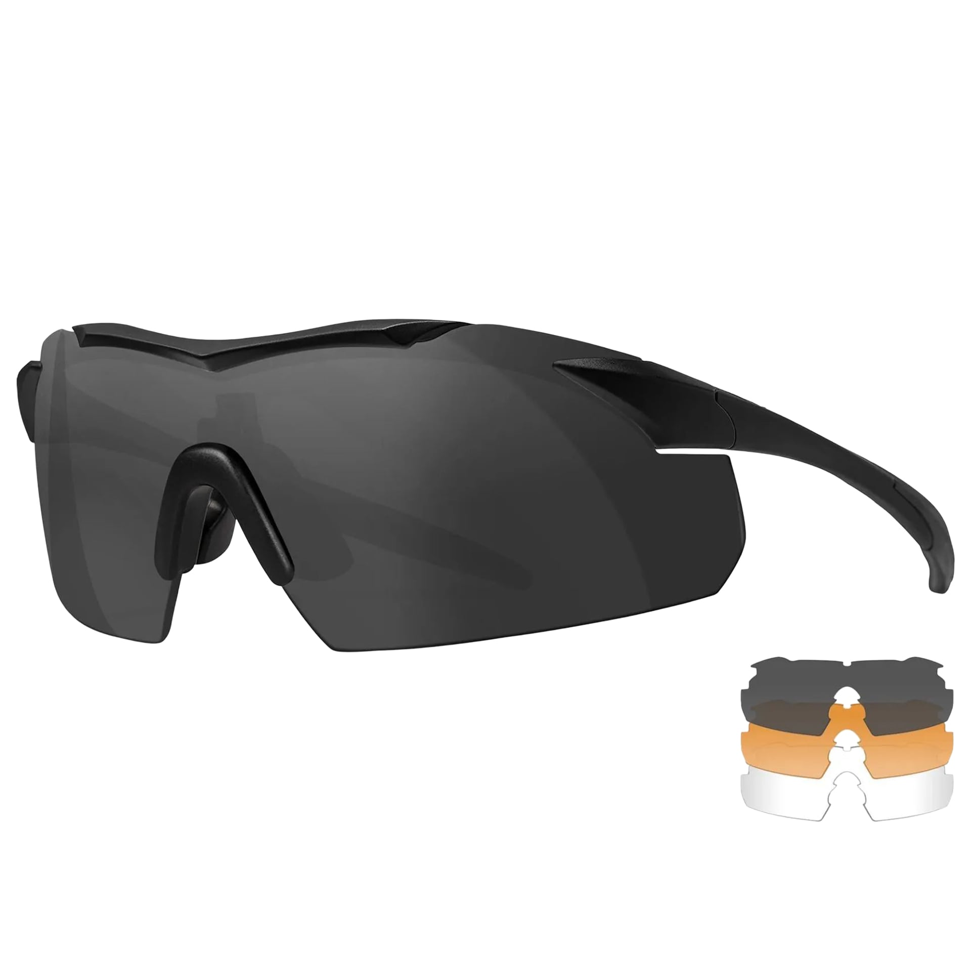 Ochelari tactici Wiley X Vapor 2.5 Set 3în1 - Matte Black