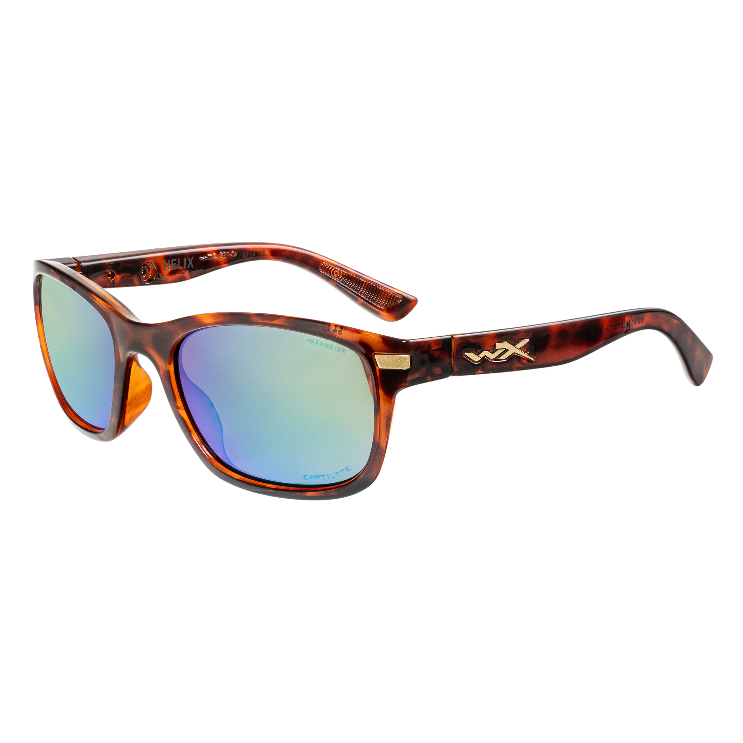 Ochelari tactici Wiley X Helix - Captivate Polarized Green Mirror/Gloss Demi Brown