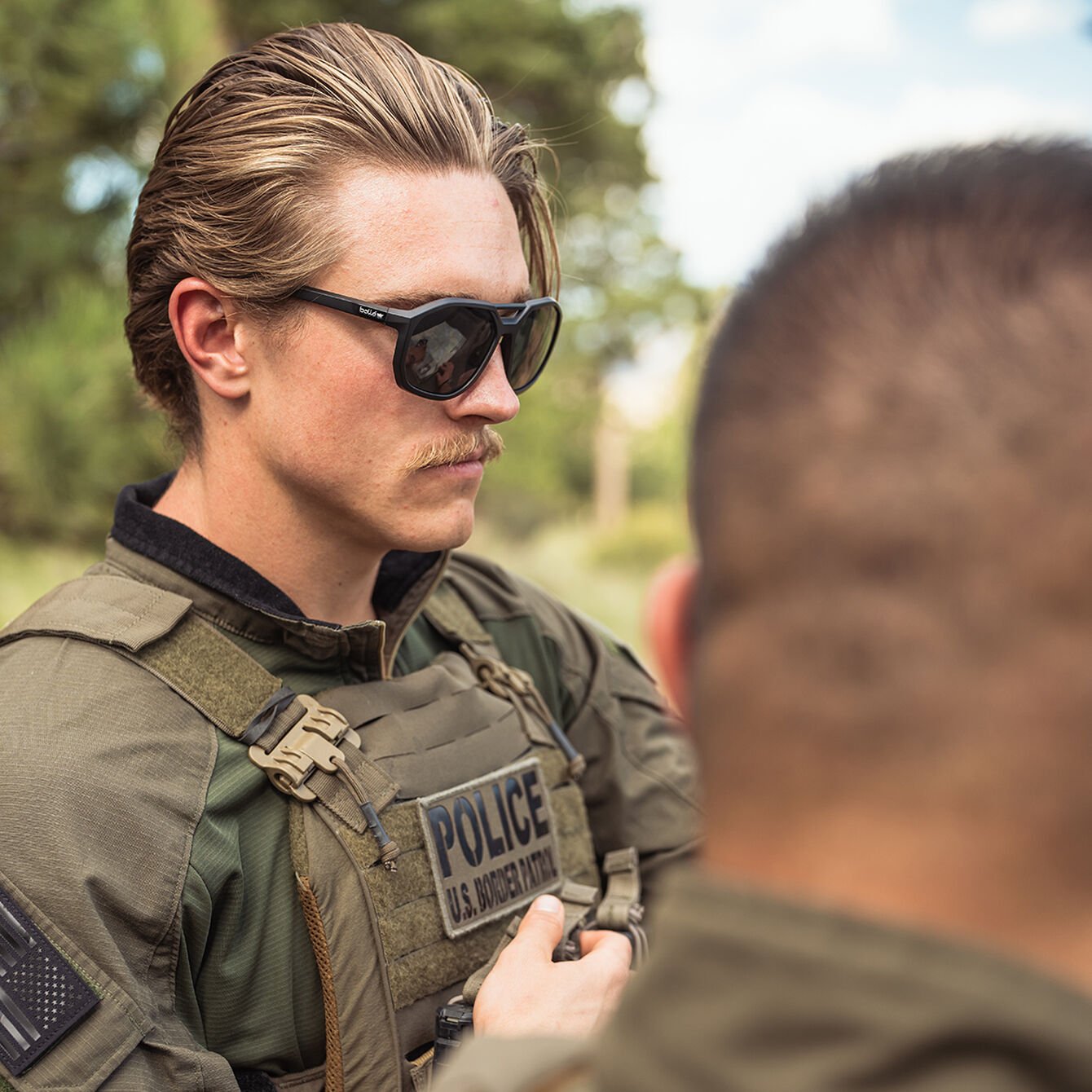 Ochelari tactici Bolle Altus - Silver Flash Polarized - Black Matt