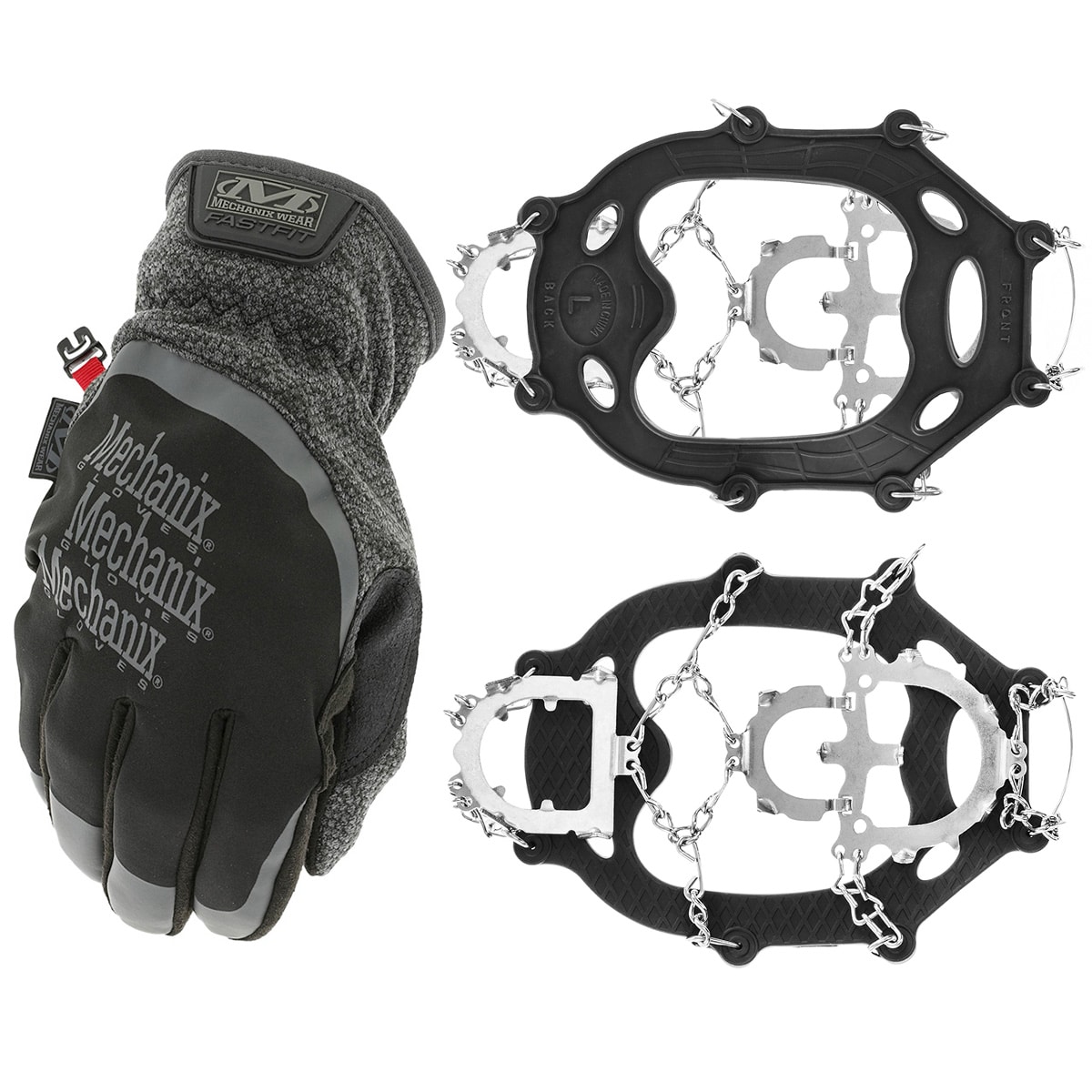 Mănuși Mechanix Wear ColdWork FastFit + crampoane anti-alunecare Himalaya 12 Pro - set