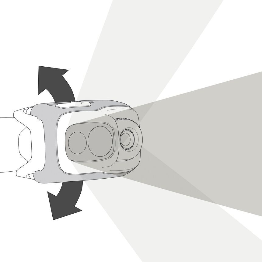 Lanternă frontală Petzl Swift RL Black - 1100 lumeni