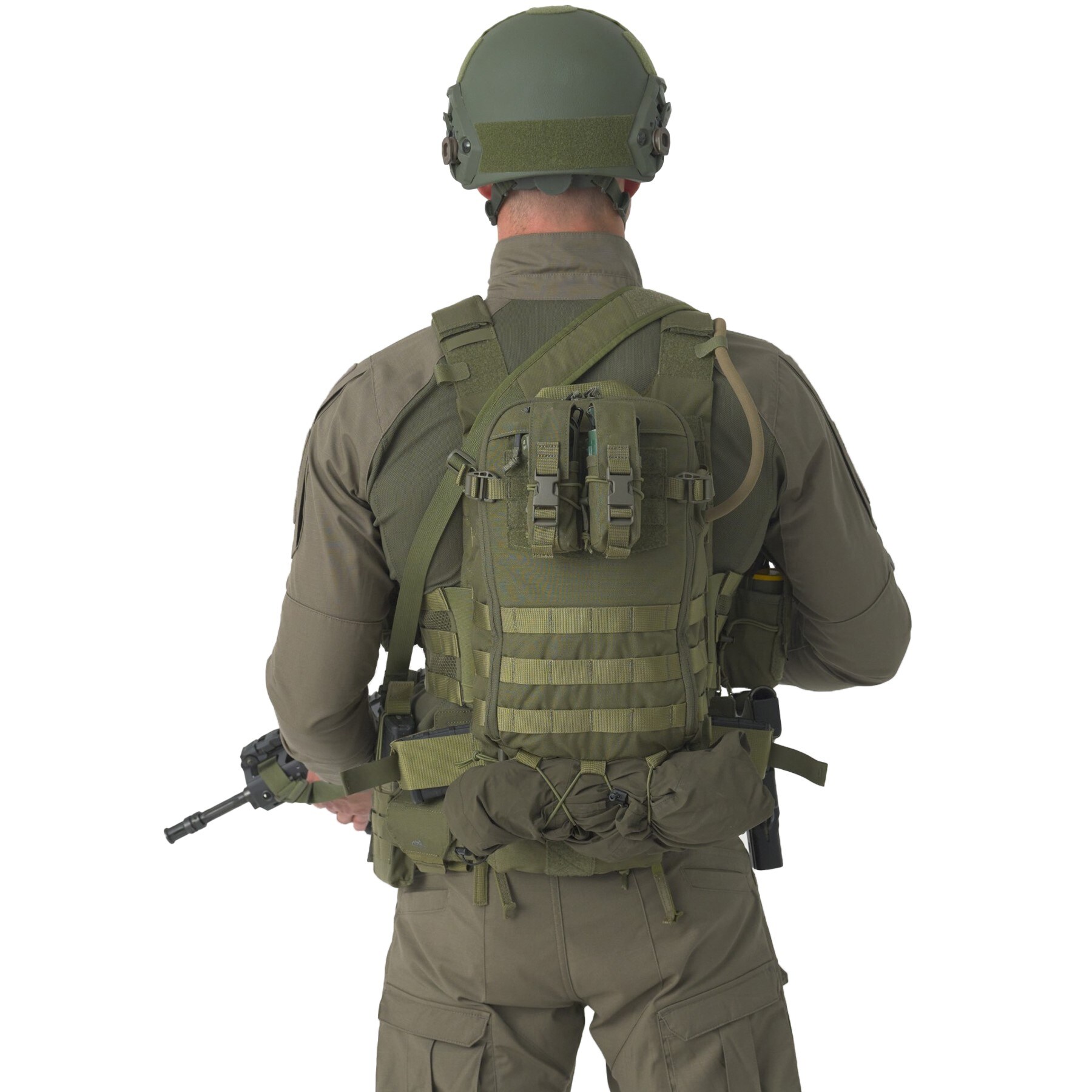 Portîncărcător dublu Helikon Double Horizontal Pouch - Olive Green