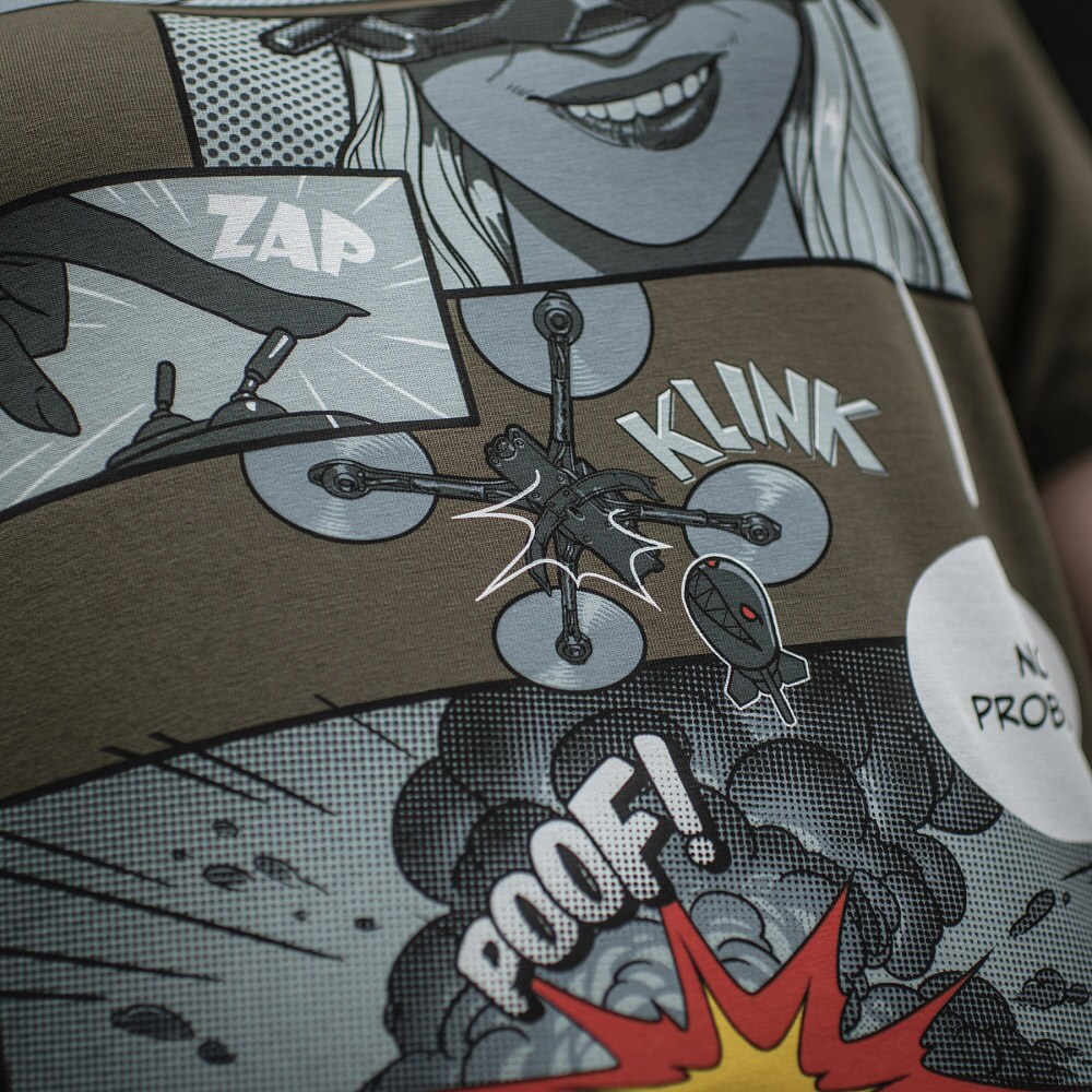 Tricou M-Tac Comics Drone Girl - Dark Olive