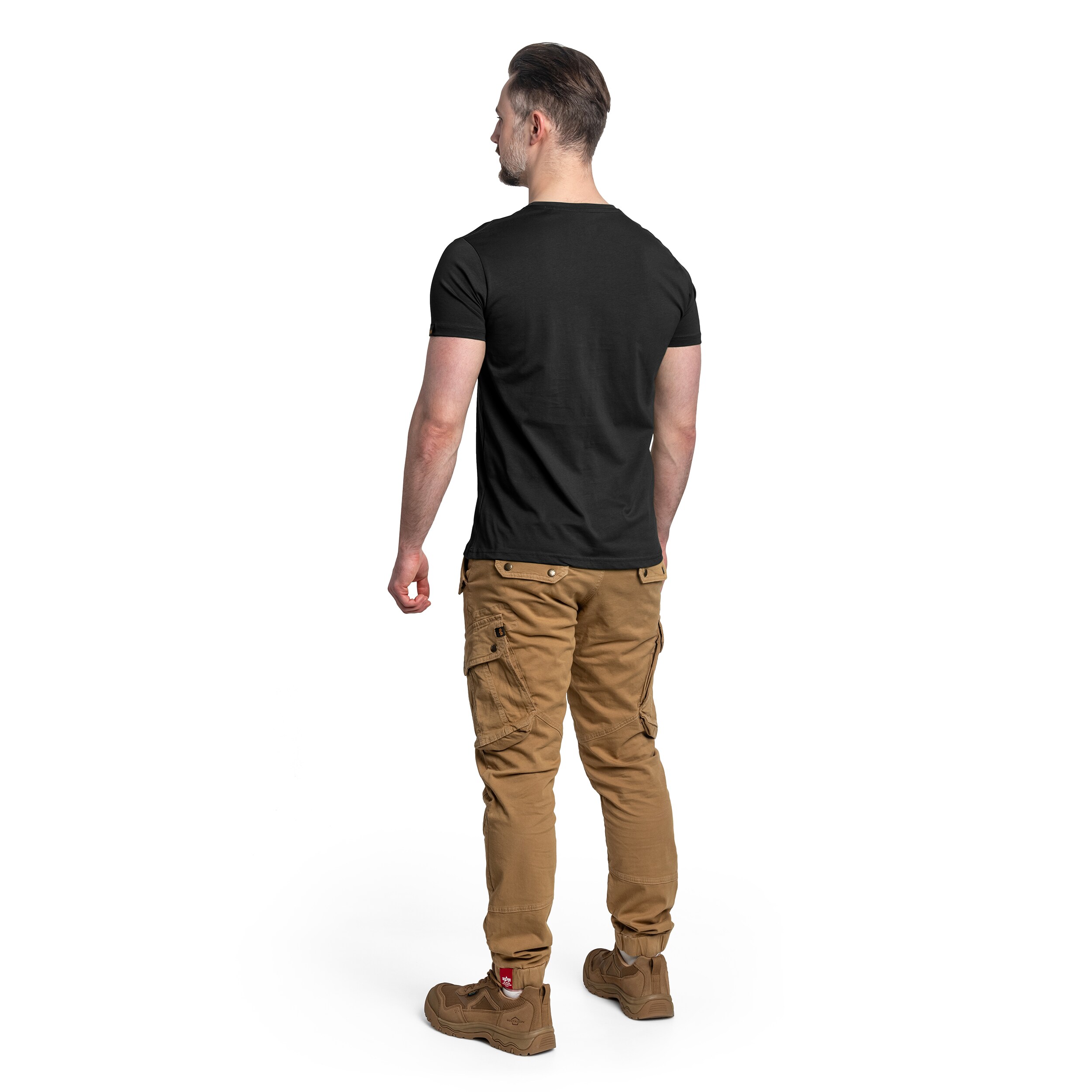 Tricou Alpha Industries College Camo - Black