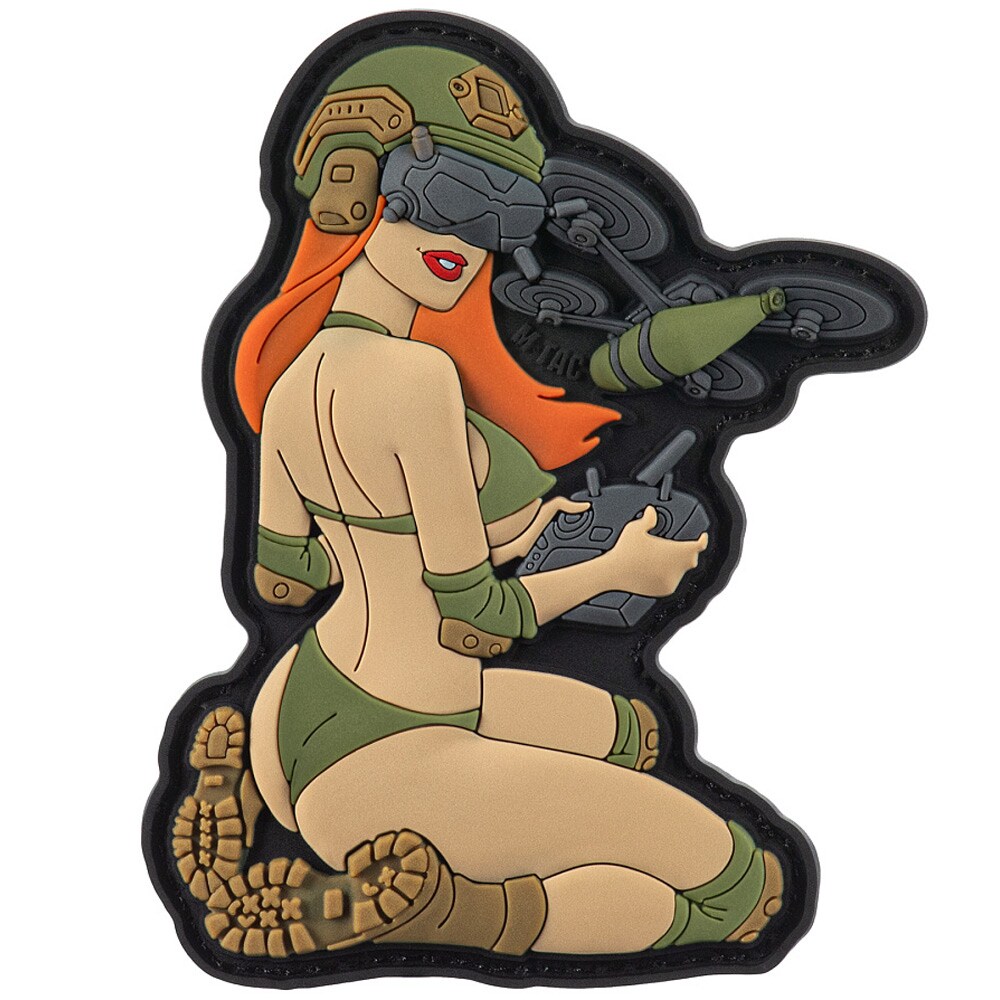 Patch - emblemă M-Tac Tactical Girl No.6 PVC - Olive/Coyote