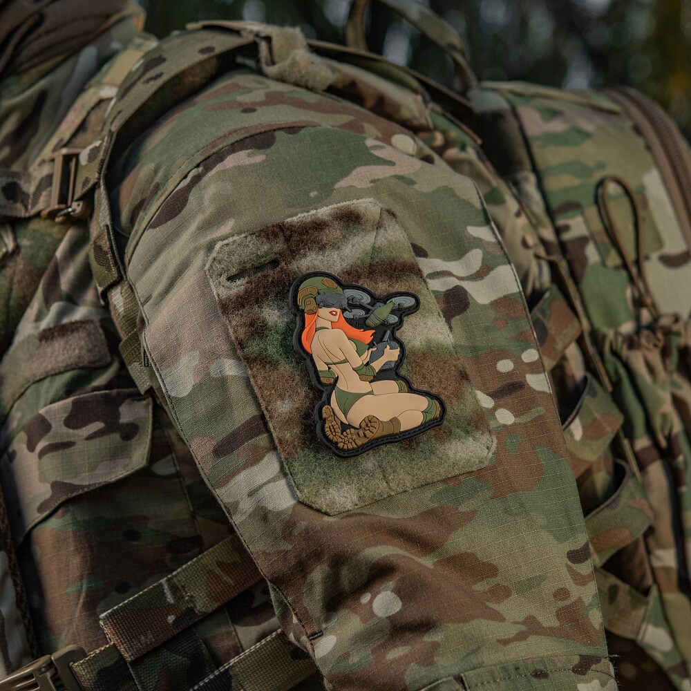 Patch - emblemă M-Tac Tactical Girl No.6 PVC - Olive/Coyote