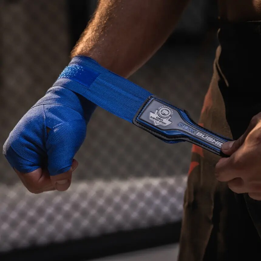Bandaje de box DBX Bushido elastice 4 m - Albastre