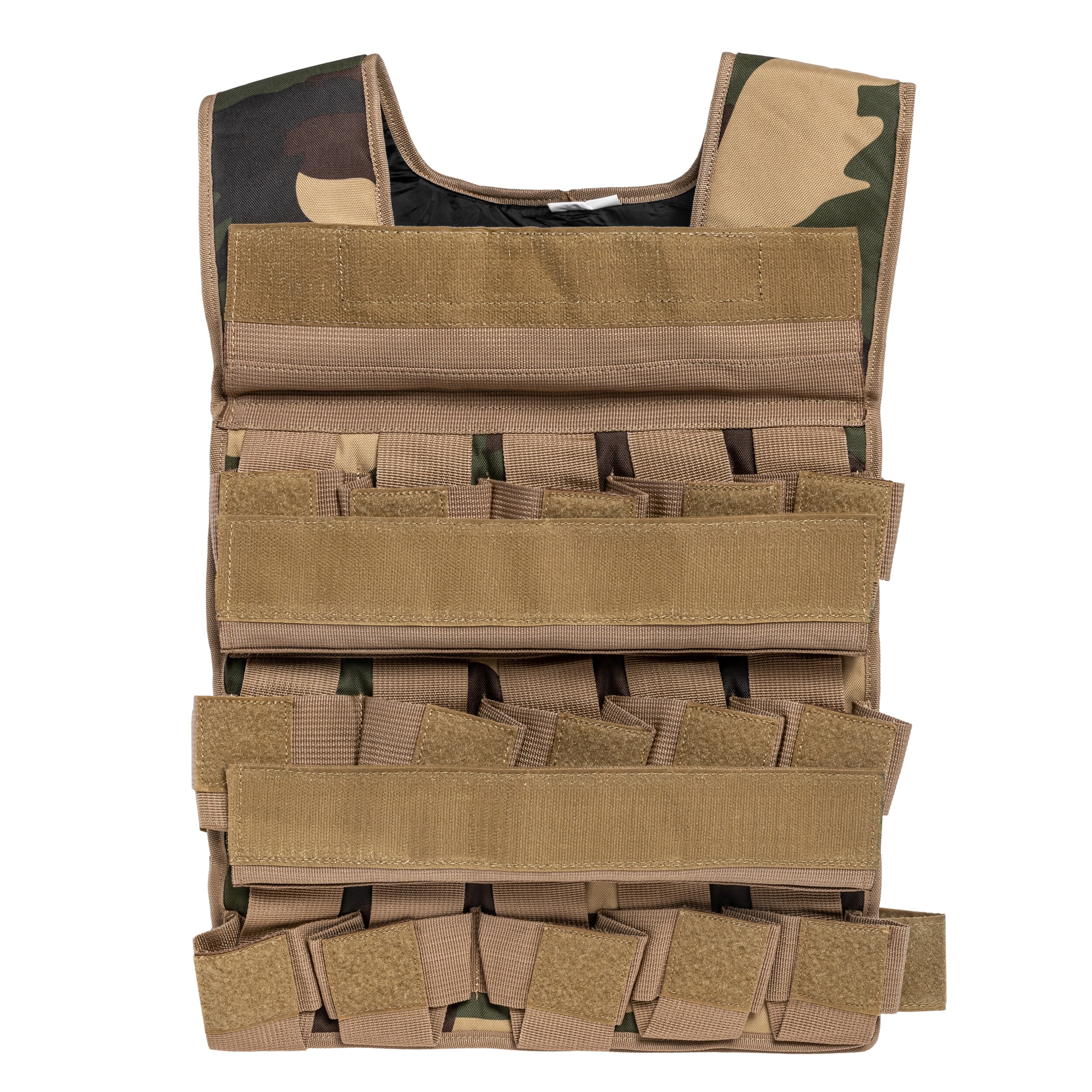 Vestă cu greutăți DBX Bushido cu 30 buzunare - Moro