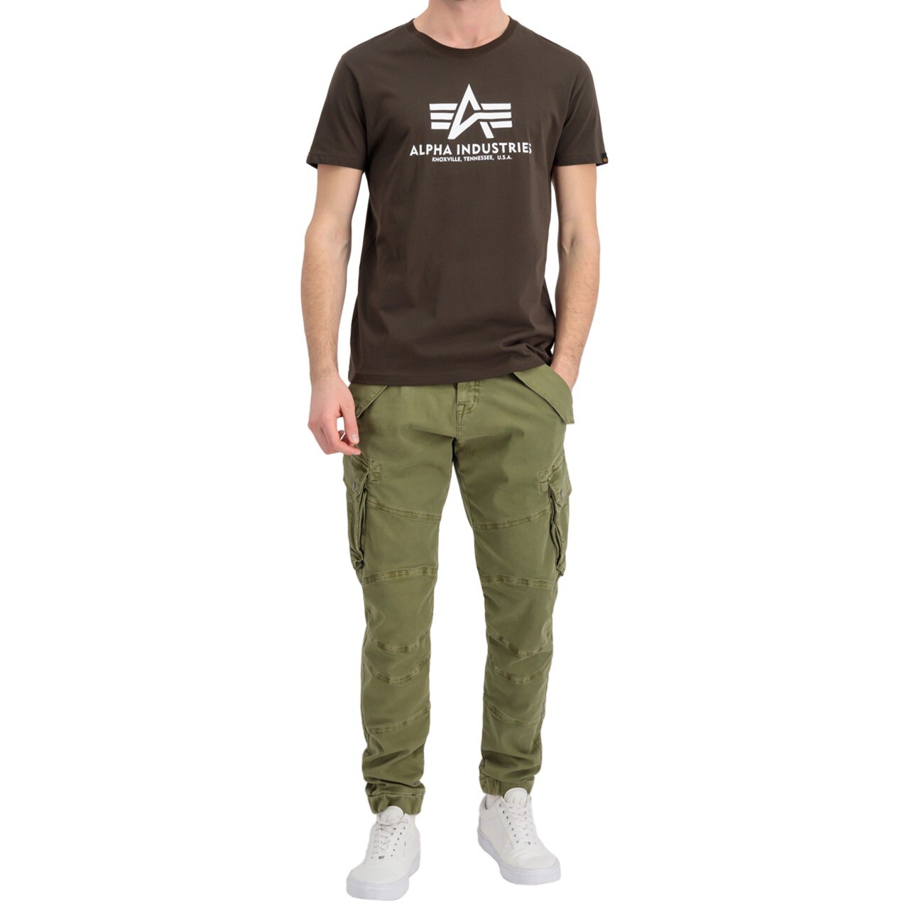 Tricou Alpha Industries Basic - Black/Olive