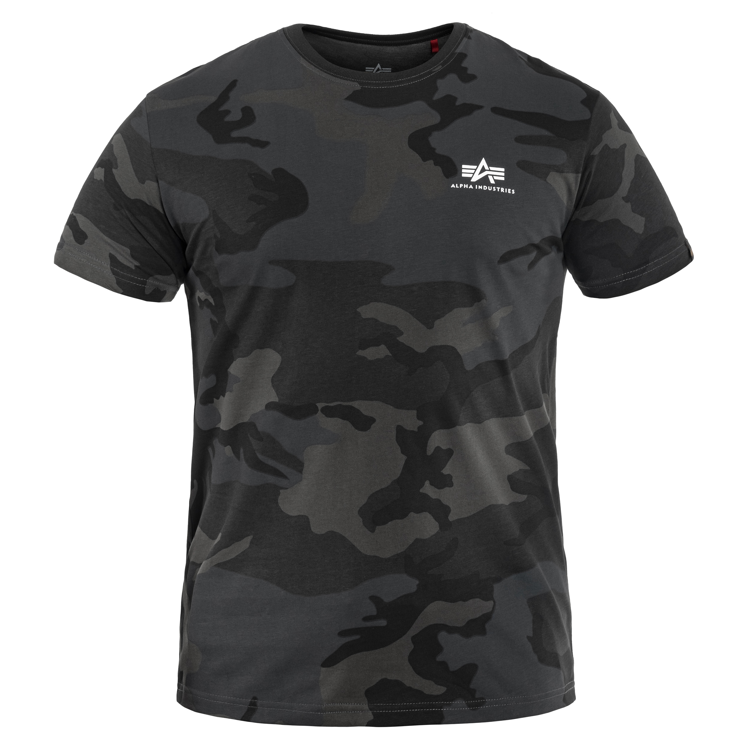 Tricou Alpha Industries Basic Small Logo - Black Camo