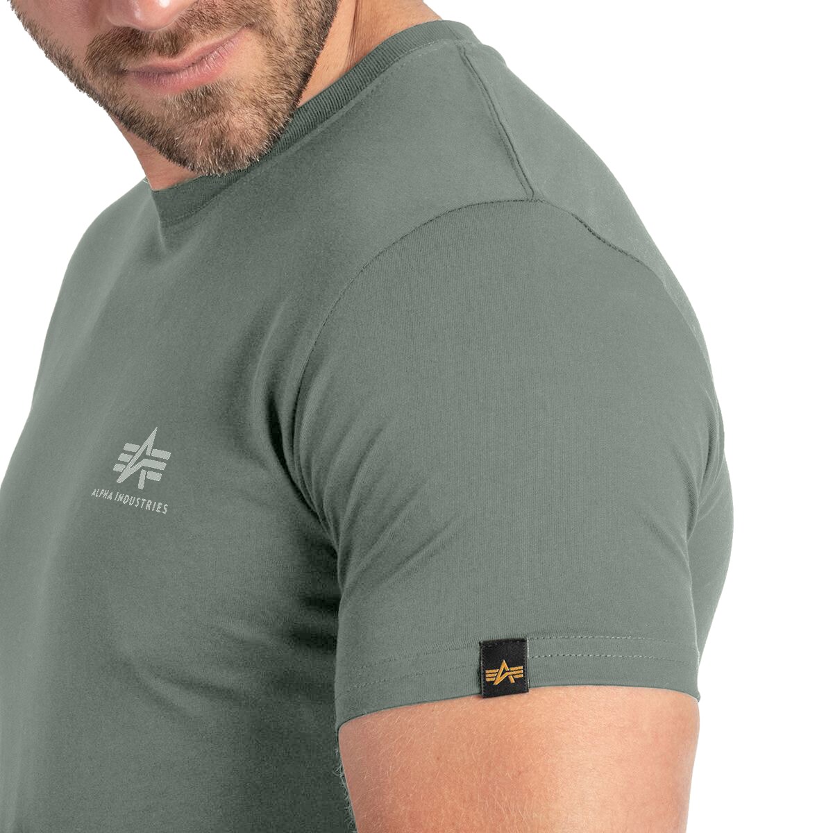 Tricou Alpha Industries Basic Small Logo - Vintage Green