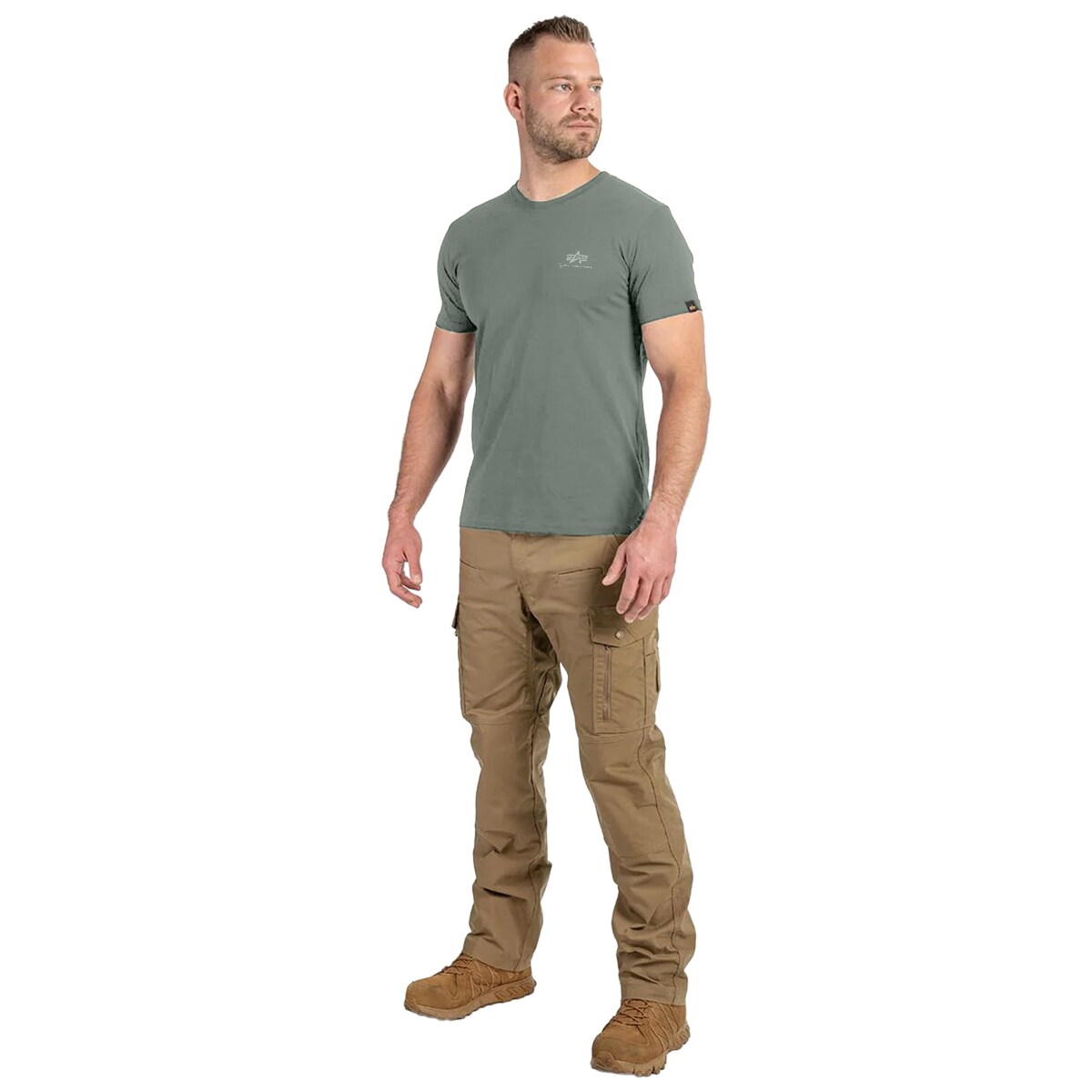 Tricou Alpha Industries Basic Small Logo - Vintage Green