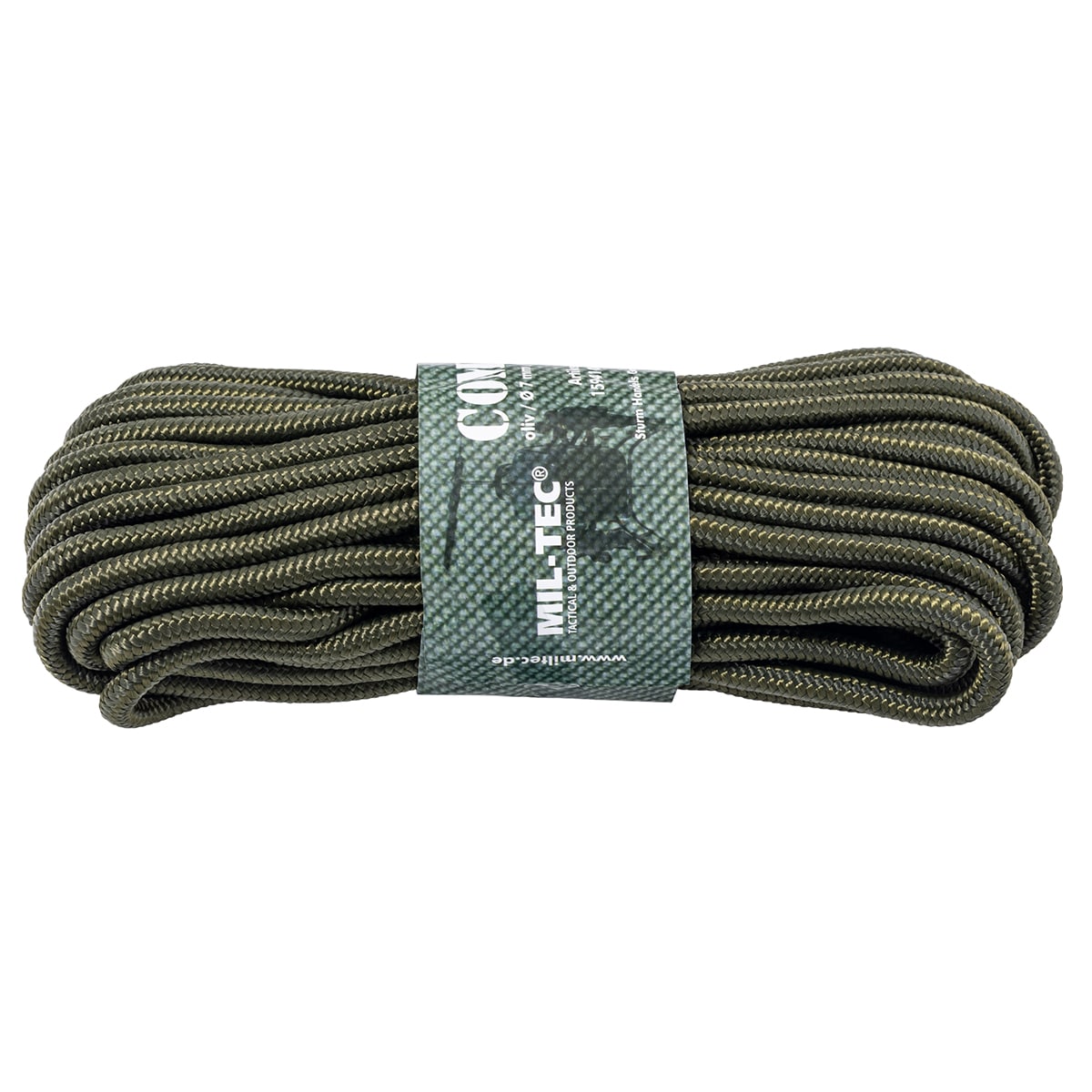 Frânghie Mil-Tec 7 mm x 15 m - 420 kg - Olive
