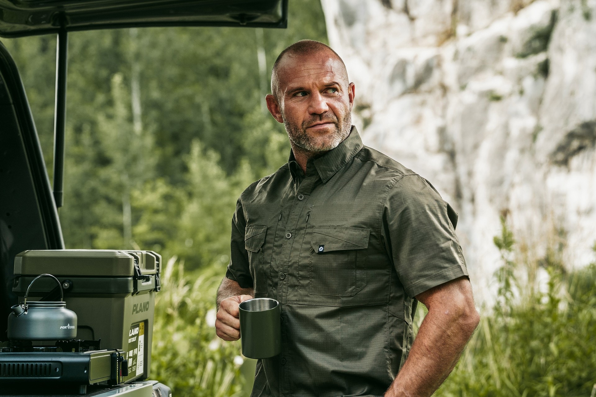 Cămașă tactică Pentagon Plato Short Sleeve - Ranger Green
